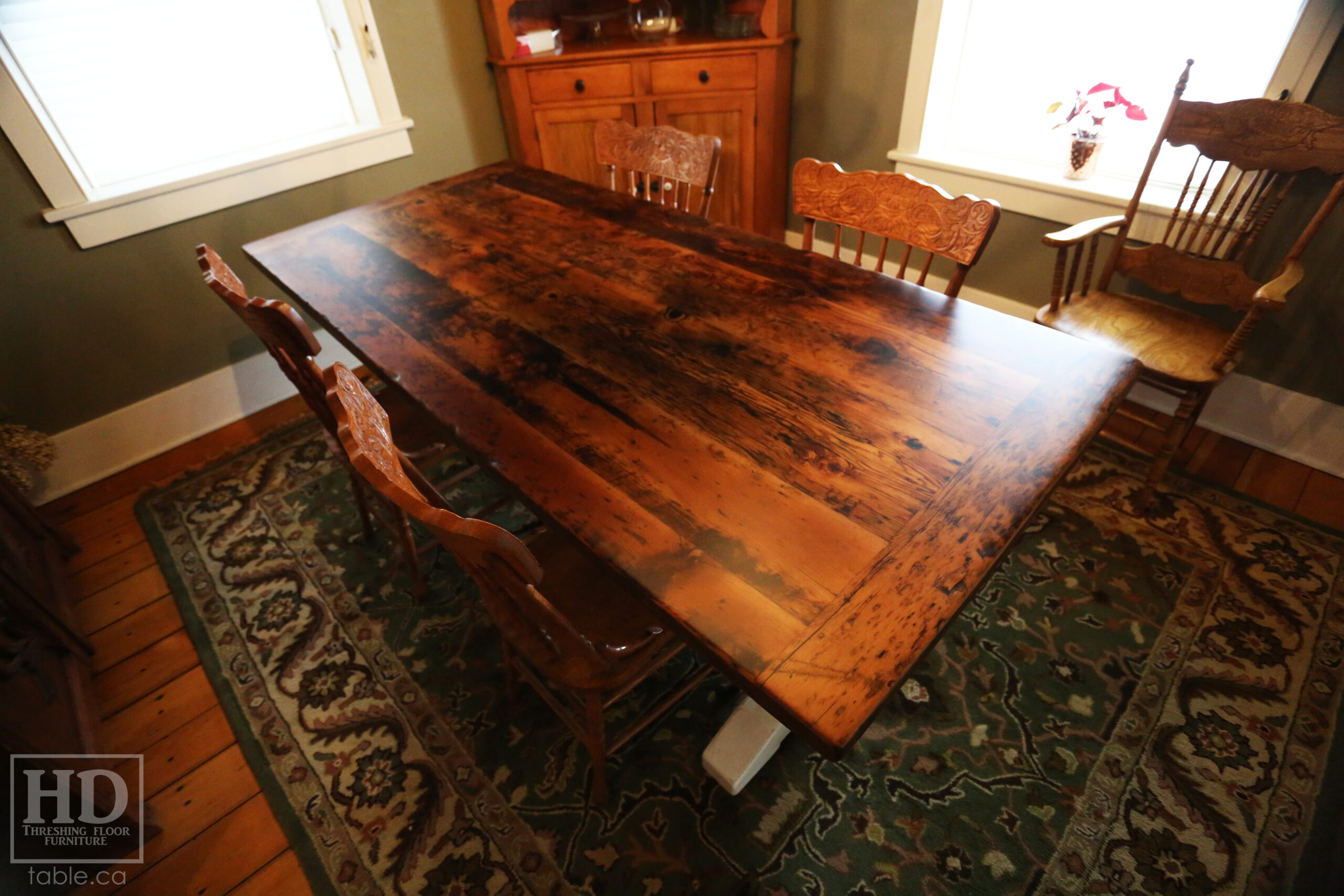 Custom Reclaimed Wood Table by HD Threshing Floor Furniture / www.table.ca