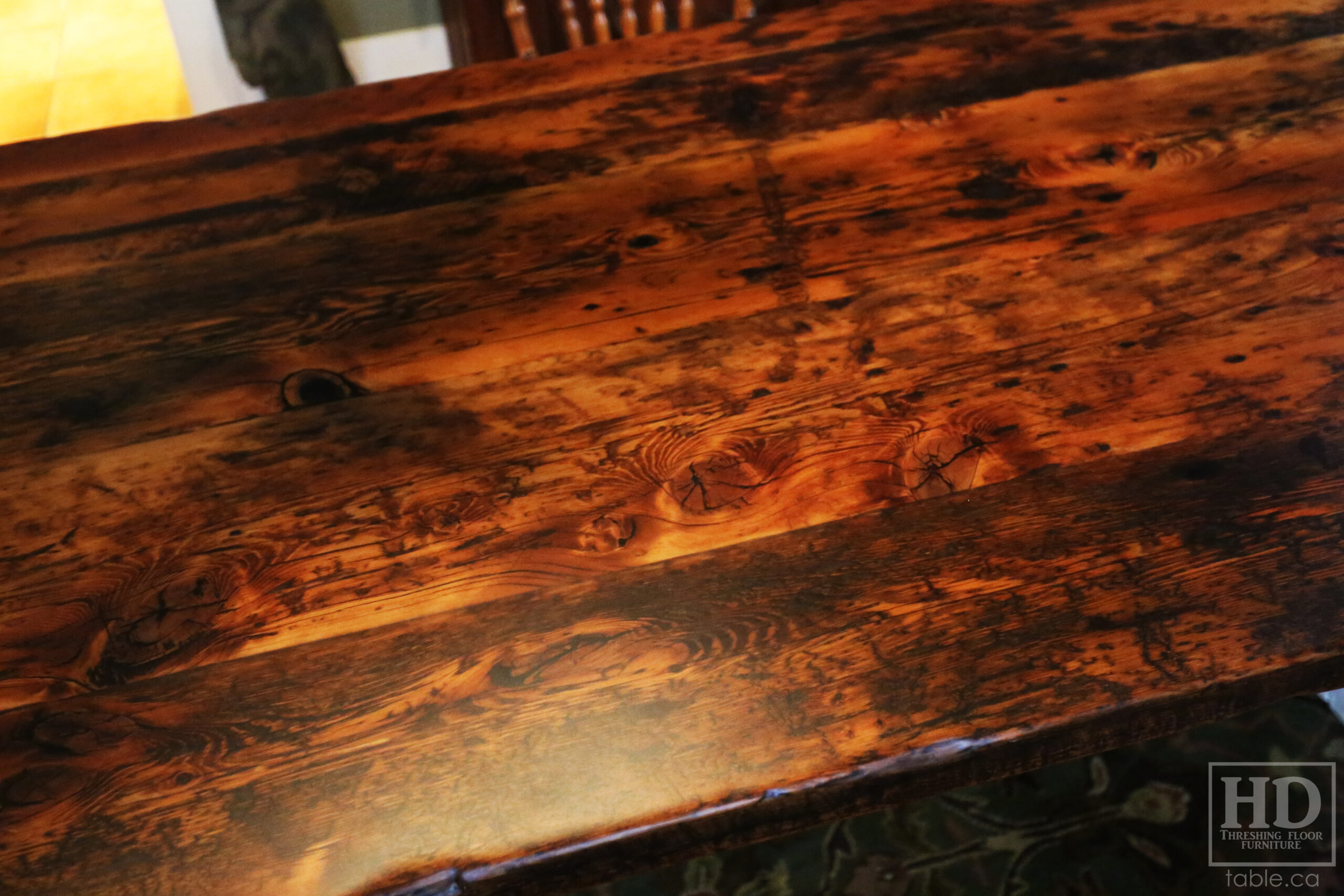 Custom Reclaimed Wood Table by HD Threshing Floor Furniture / www.table.ca