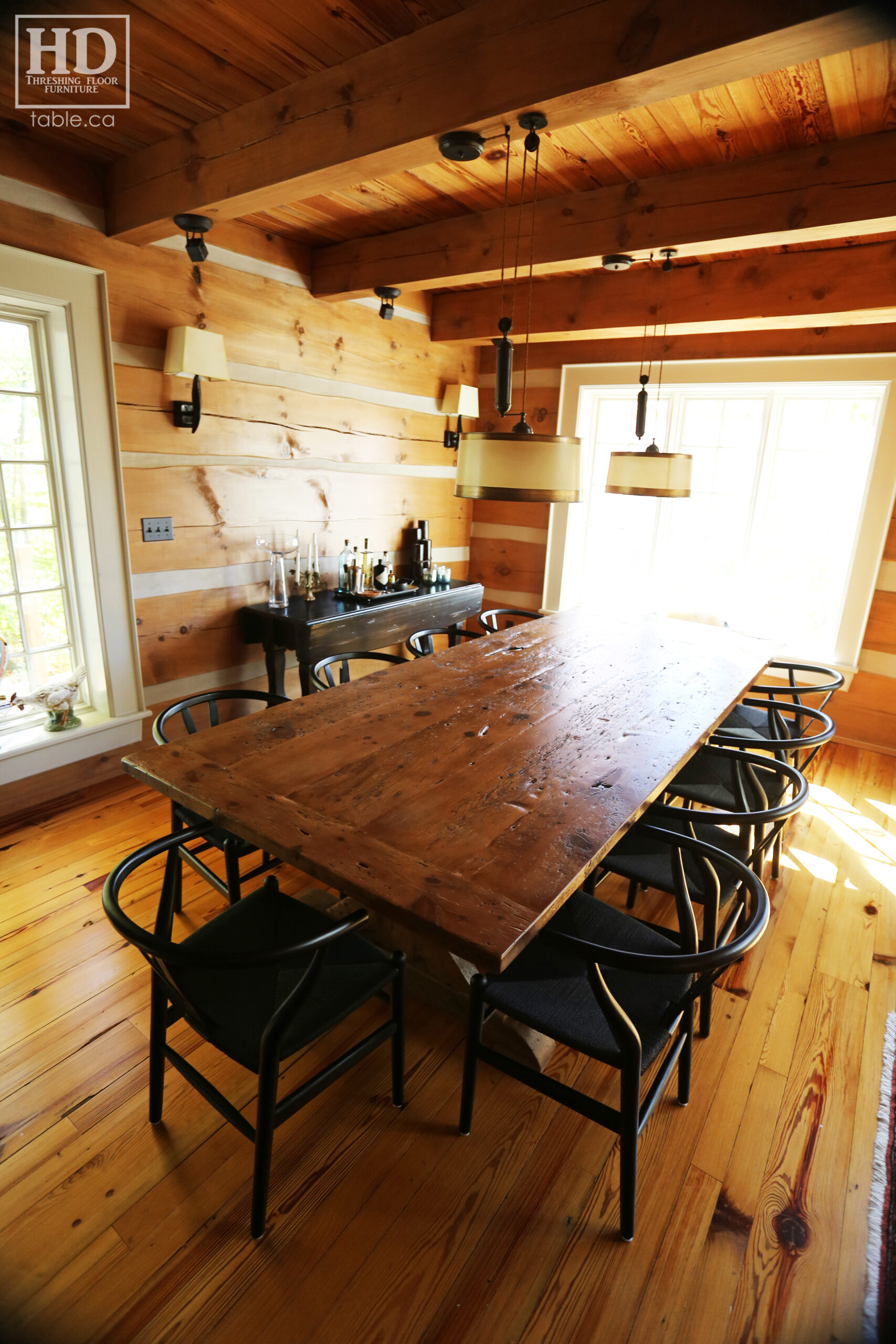 Distressed Reclaimed Wood Table by HD Threshing Floor Furniture / www.table.ca