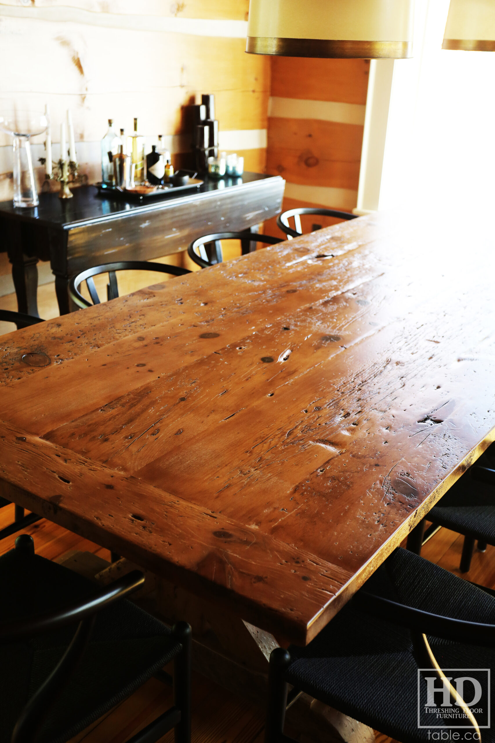 Distressed Reclaimed Wood Table by HD Threshing Floor Furniture / www.table.ca