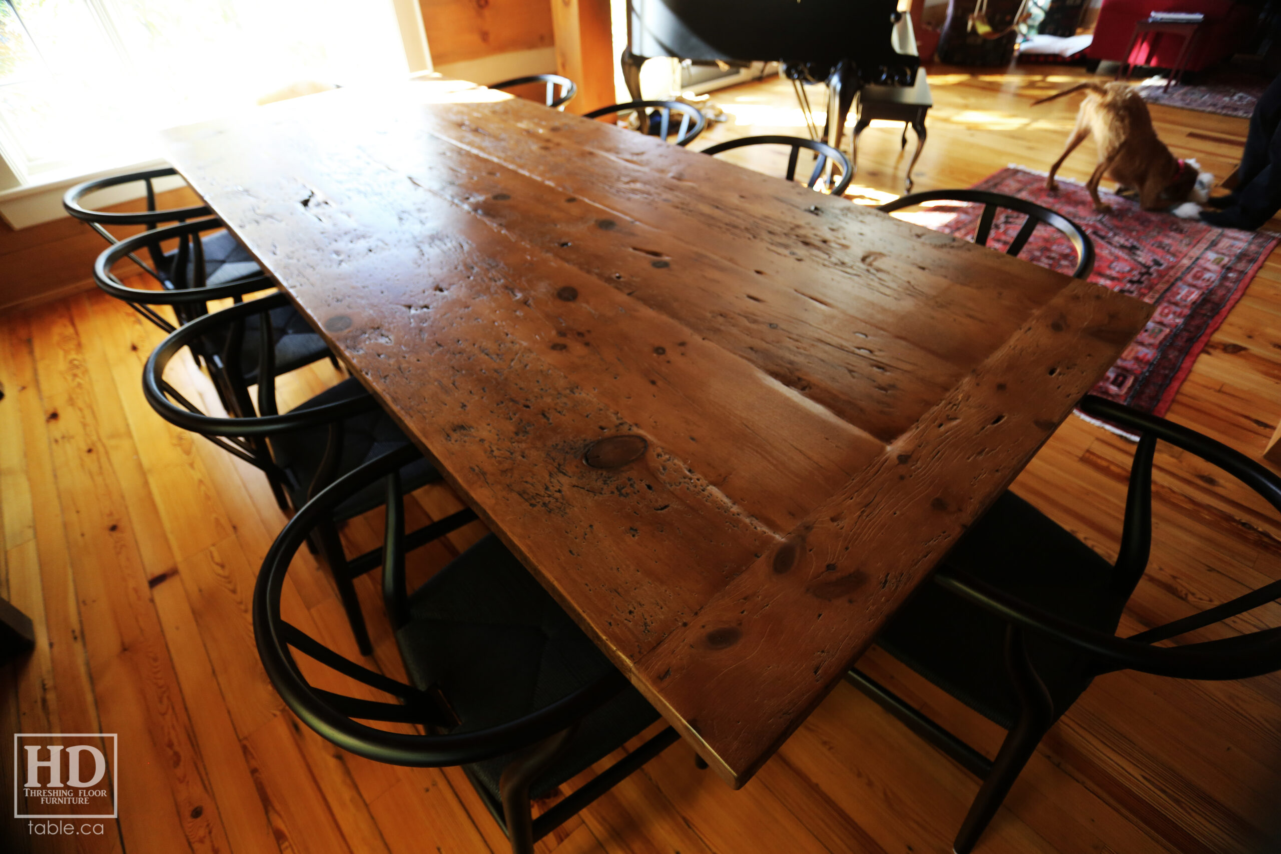 Distressed Reclaimed Wood Table by HD Threshing Floor Furniture / www.table.ca