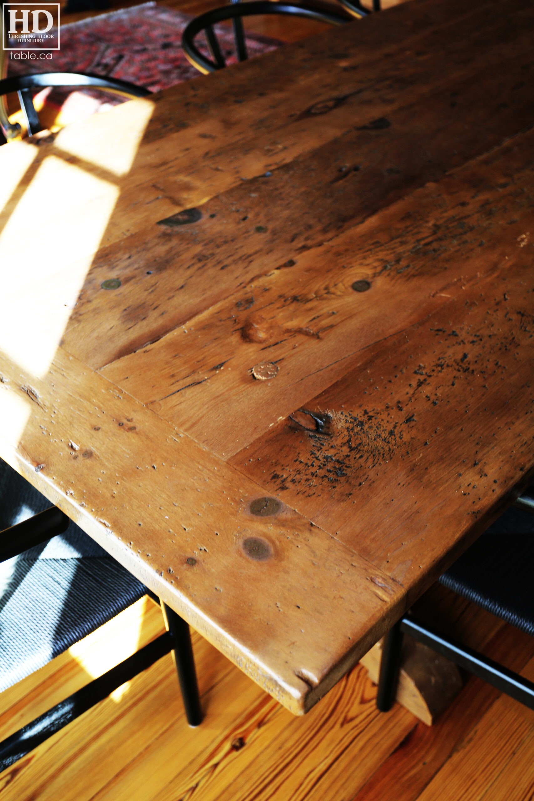 Distressed Reclaimed Wood Table by HD Threshing Floor Furniture / www.table.ca