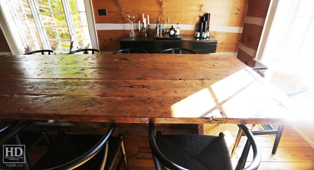 Distressed Reclaimed Wood Table by HD Threshing Floor Furniture / www.table.ca