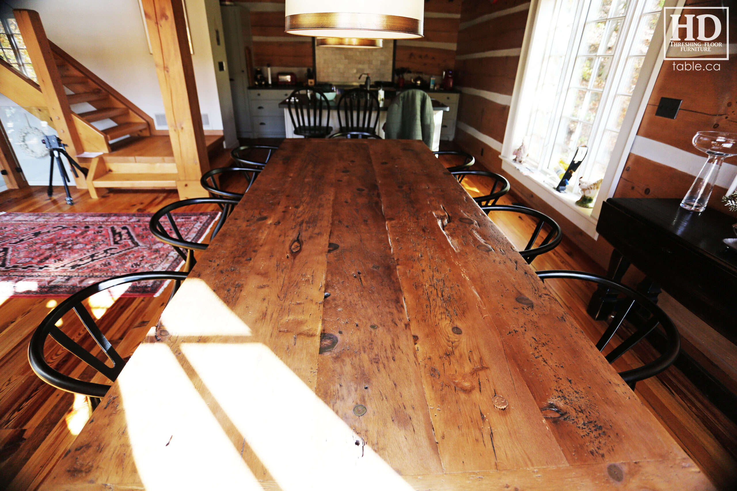 Distressed Reclaimed Wood Table by HD Threshing Floor Furniture / www.table.ca