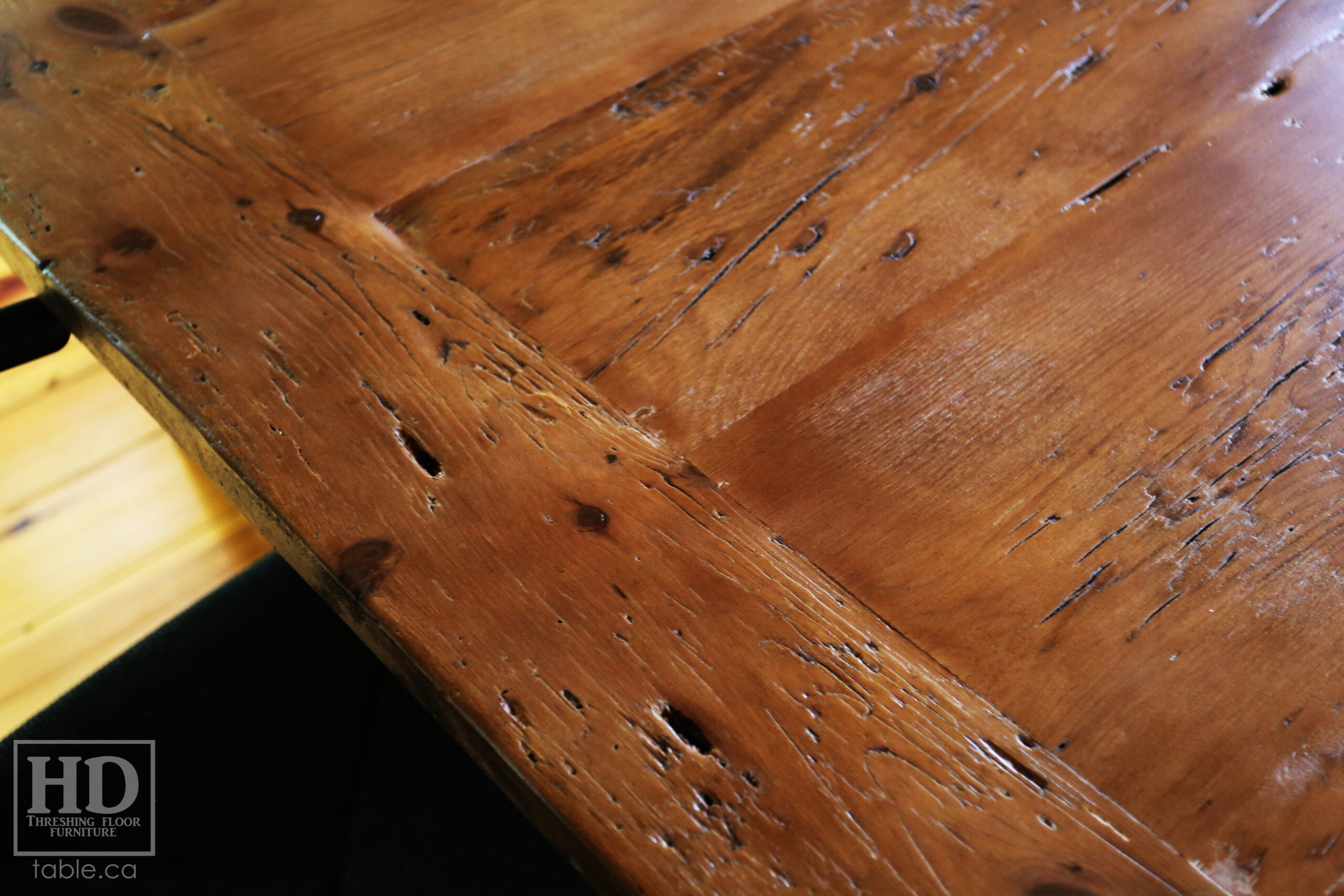 Distressed Wood Table by HD Threshing Floor Furniture / www.table.ca