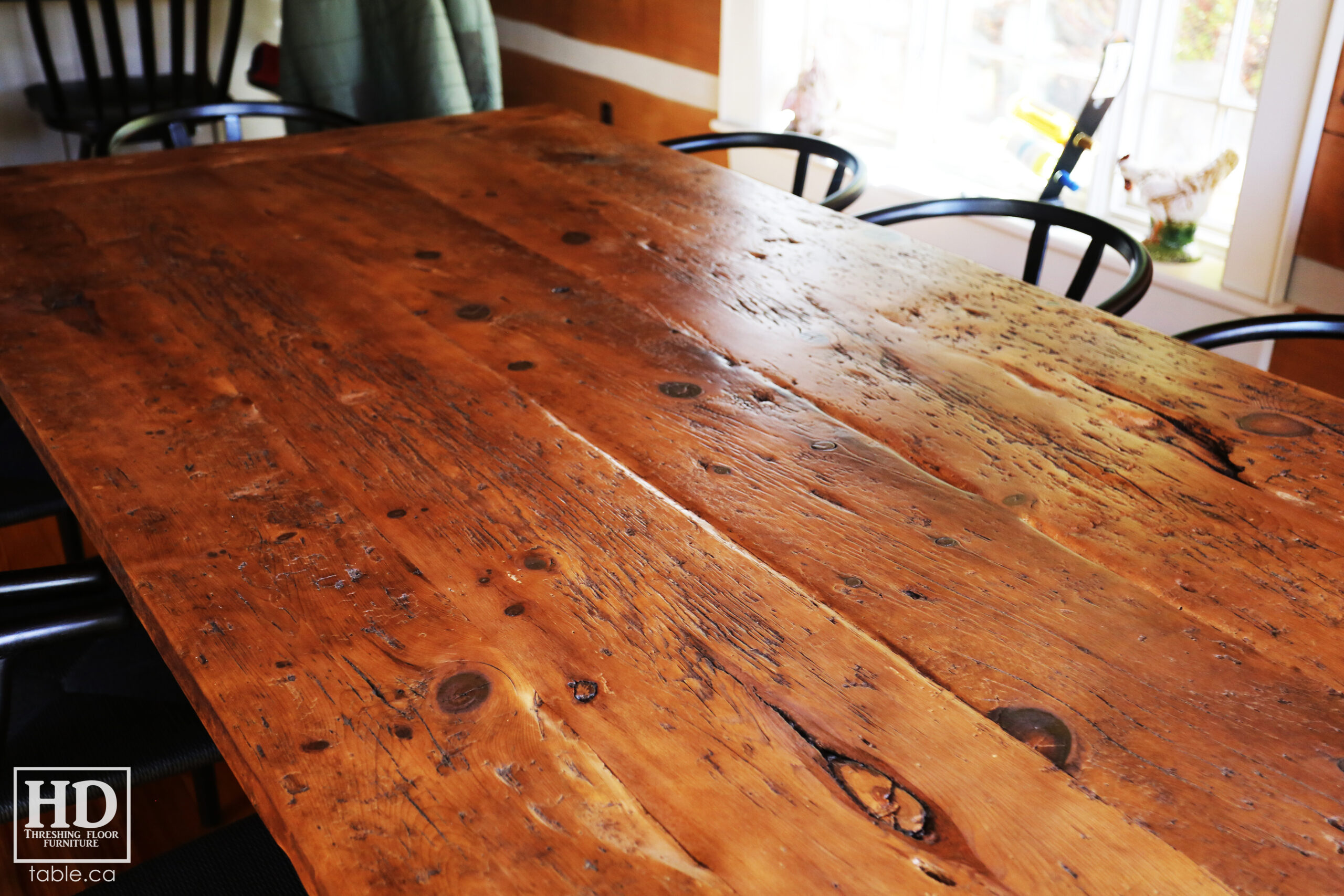 Distressed Reclaimed Wood Table by HD Threshing Floor Furniture / www.table.ca