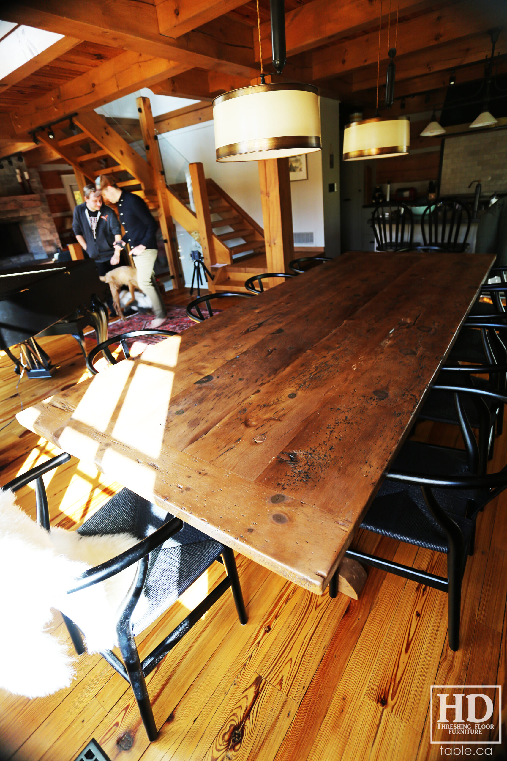 Distressed Reclaimed Wood Table by HD Threshing Floor Furniture / www.table.ca