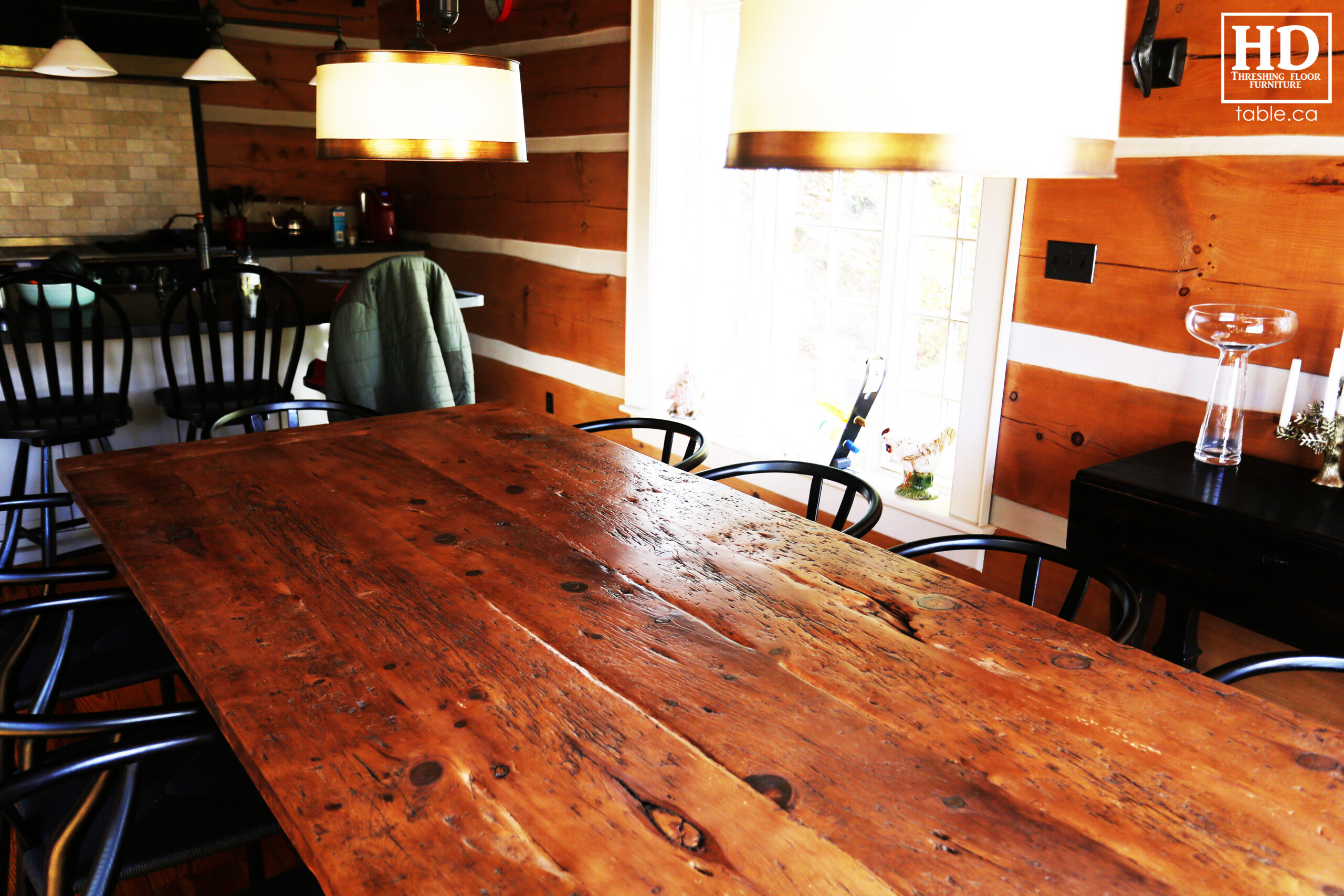 Distressed Reclaimed Wood Table by HD Threshing Floor Furniture / www.table.ca