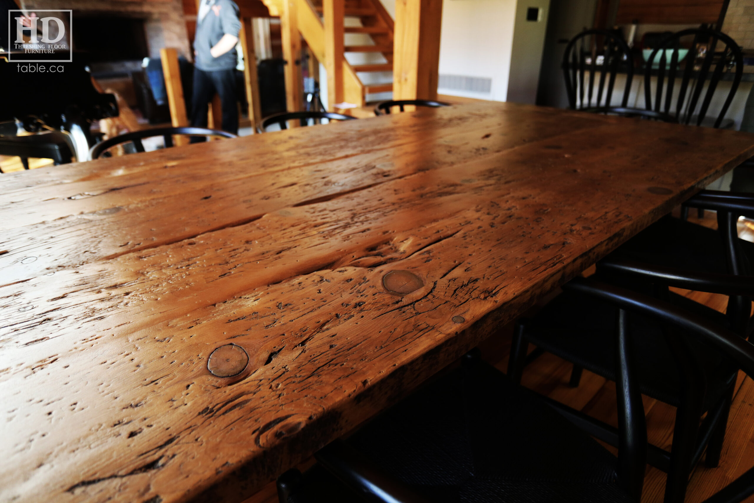 Distressed Reclaimed Wood Table by HD Threshing Floor Furniture / www.table.ca