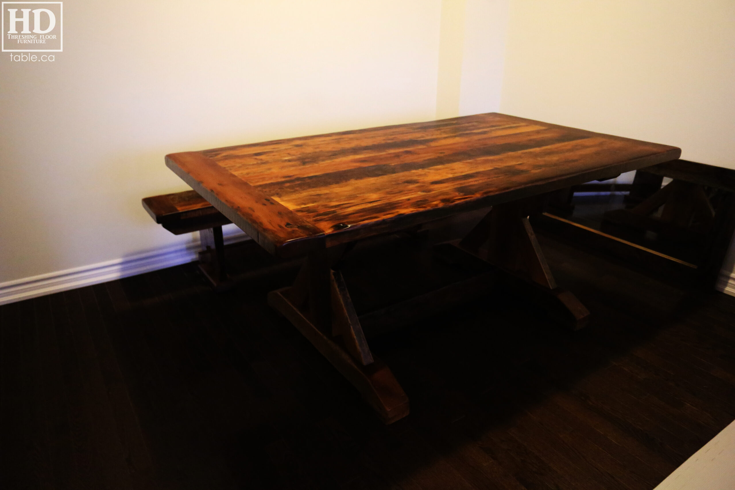Epoxy Finish on a Reclaimed Wood Table by HD Threshing Floor Furniture / www.table.ca