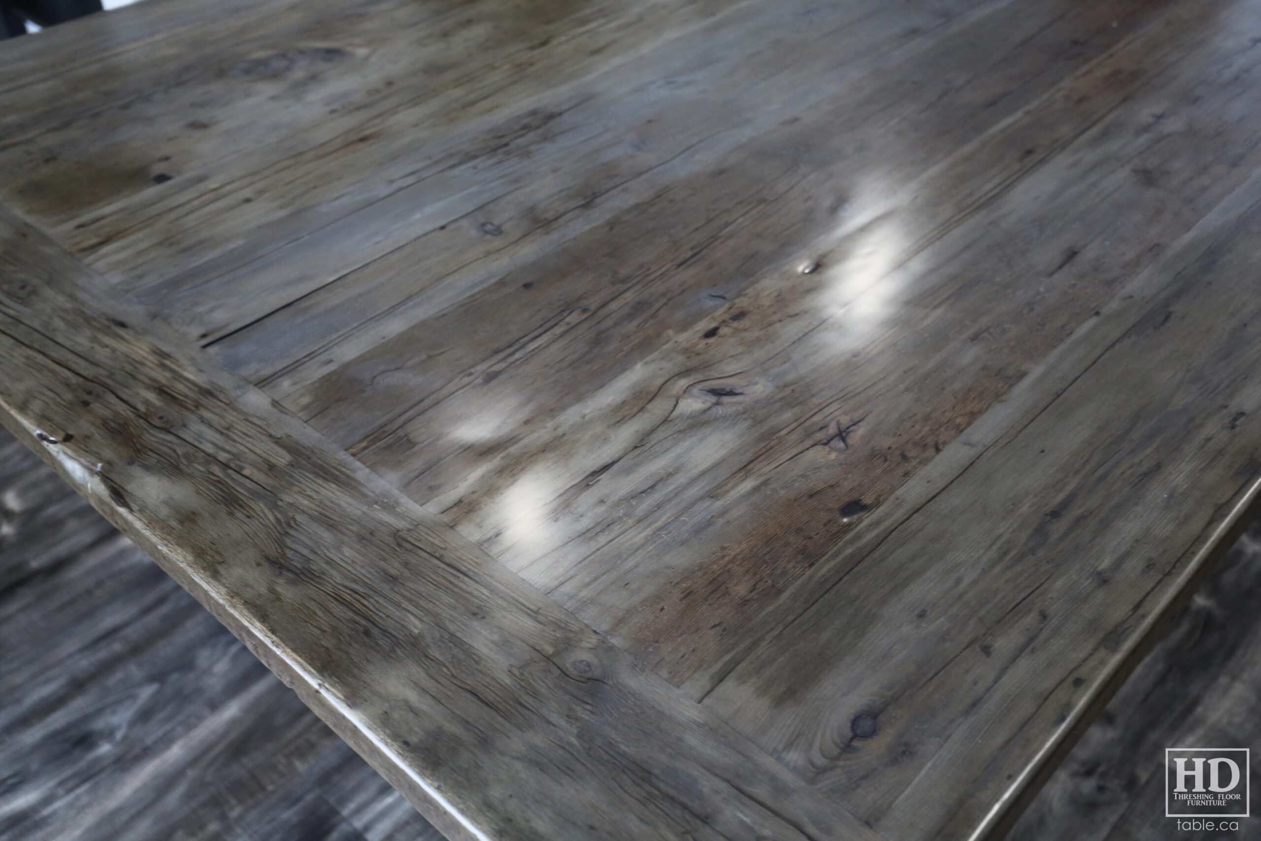 Grey Barnwood Table by HD Threshing Floor Furniture / www.table.ca