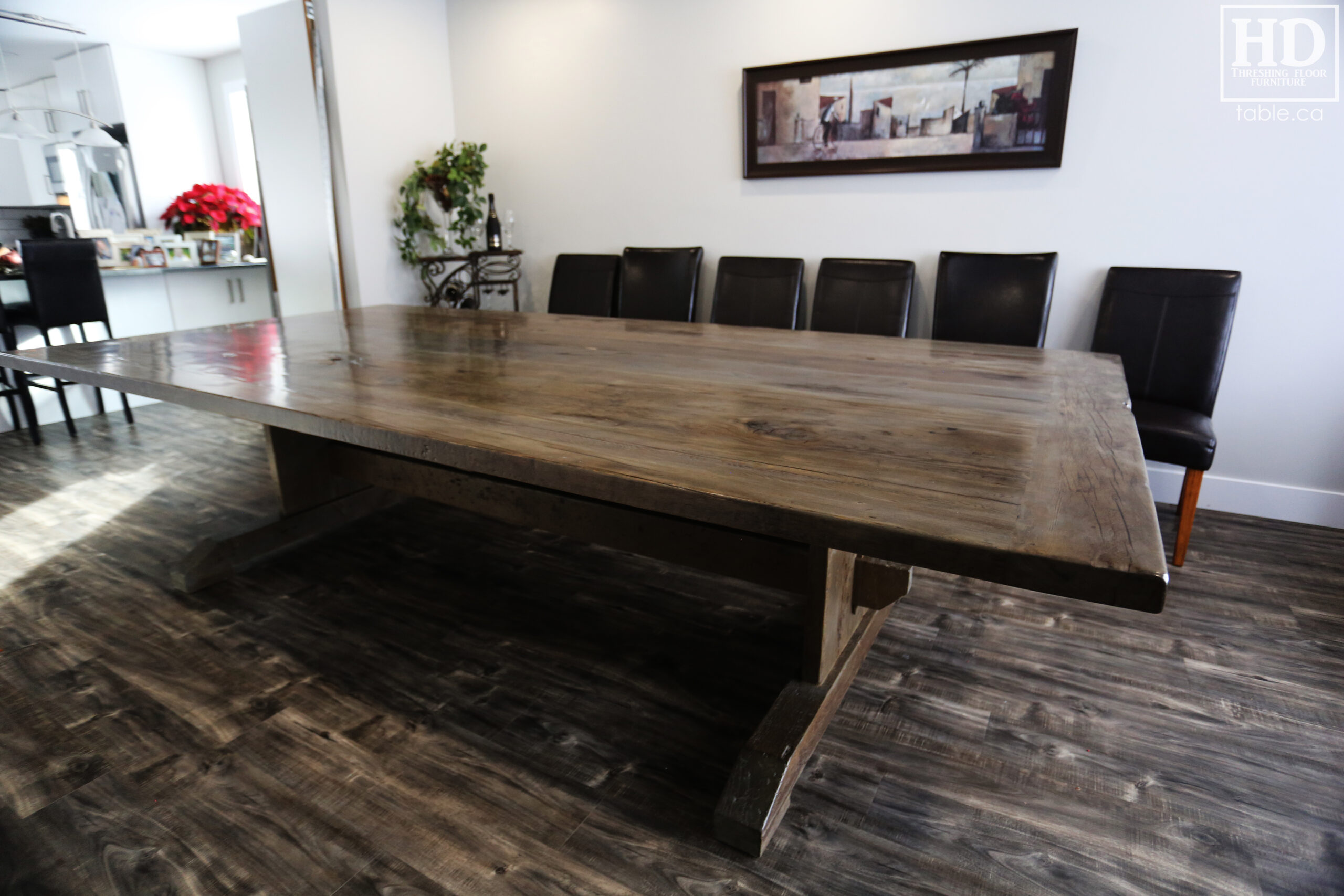 Grey Barnwood Table by HD Threshing Floor Furniture / www.table.ca