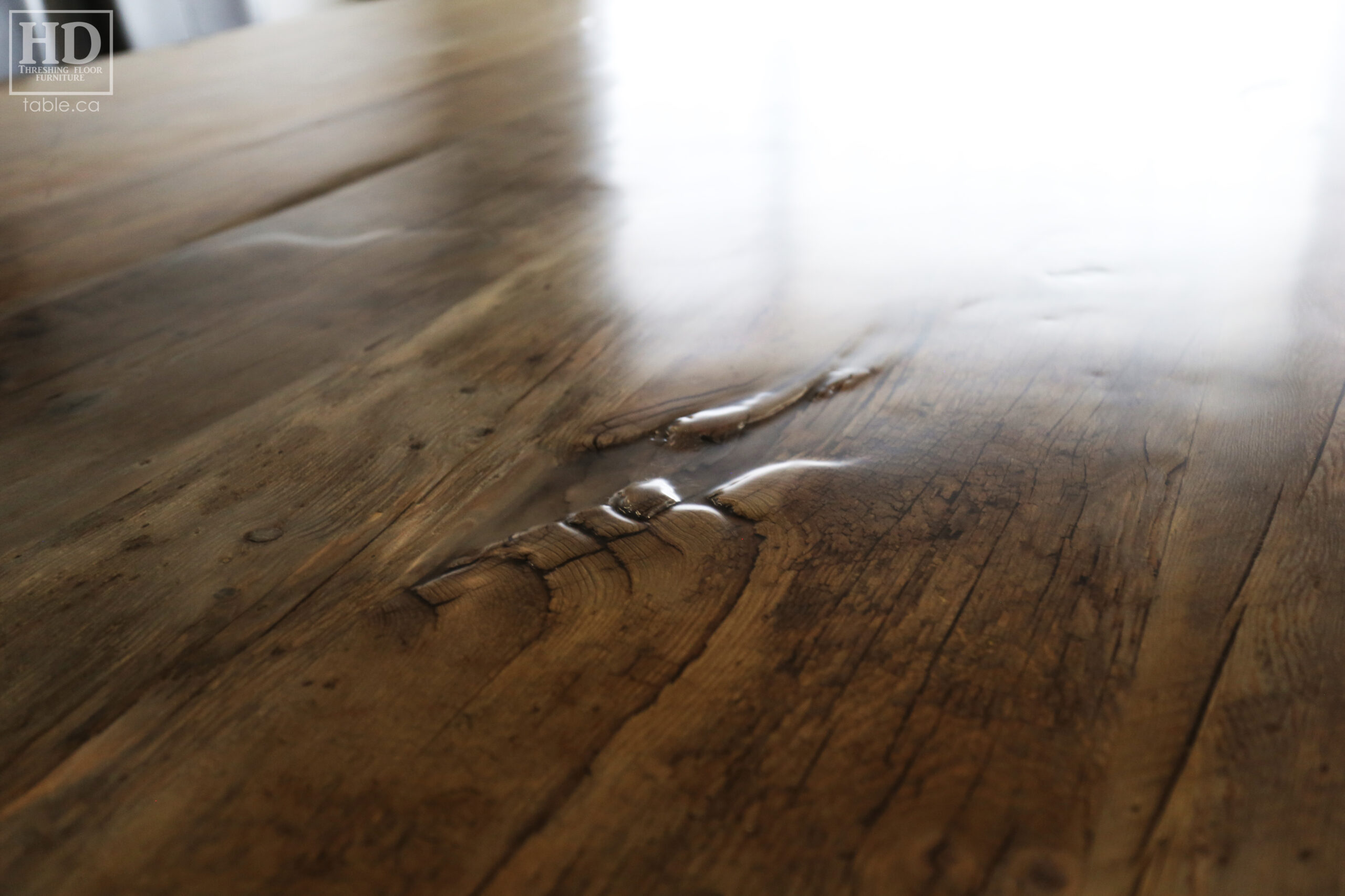 Grey Barnwood Table by HD Threshing Floor Furniture / www.table.ca