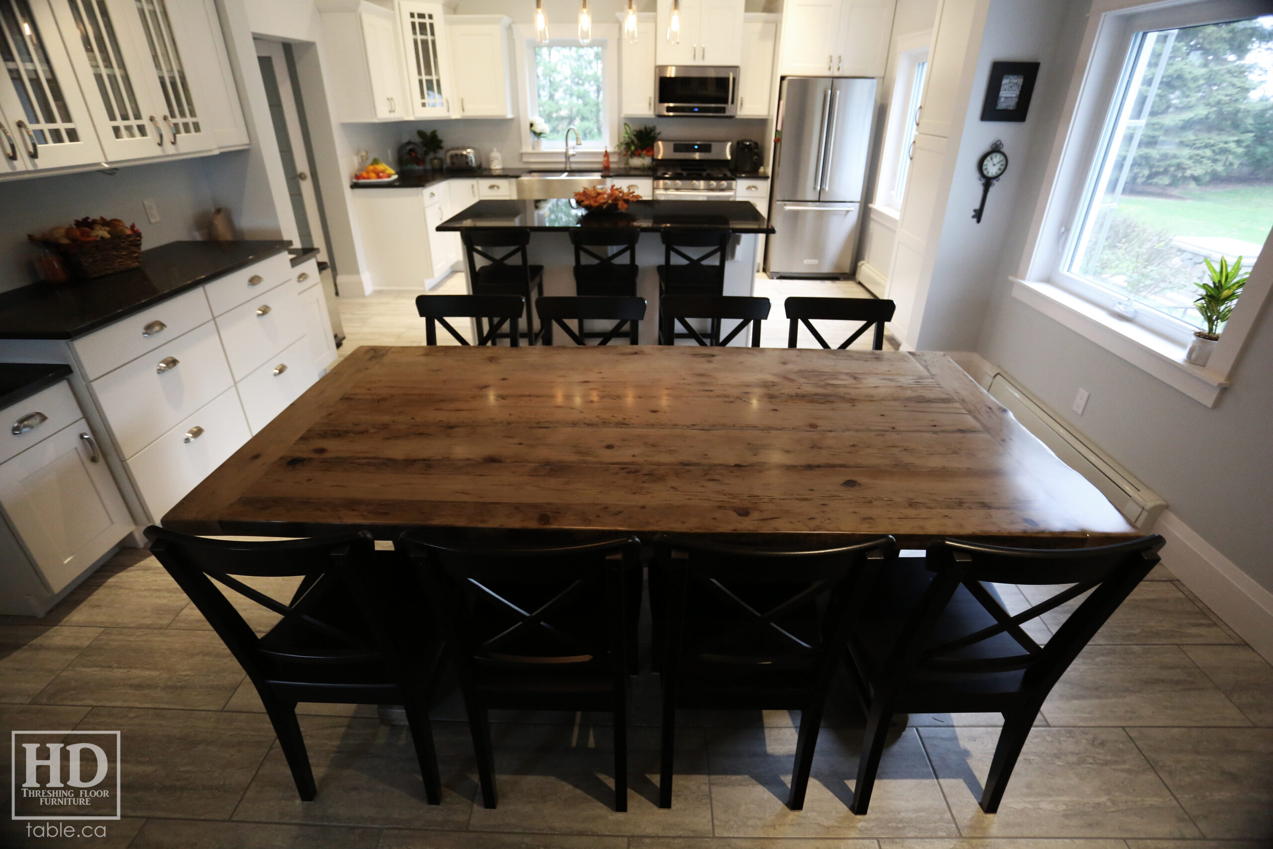 Grey Reclaimed Wood Table by HD Threshing Floor Furniture / www.table.ca