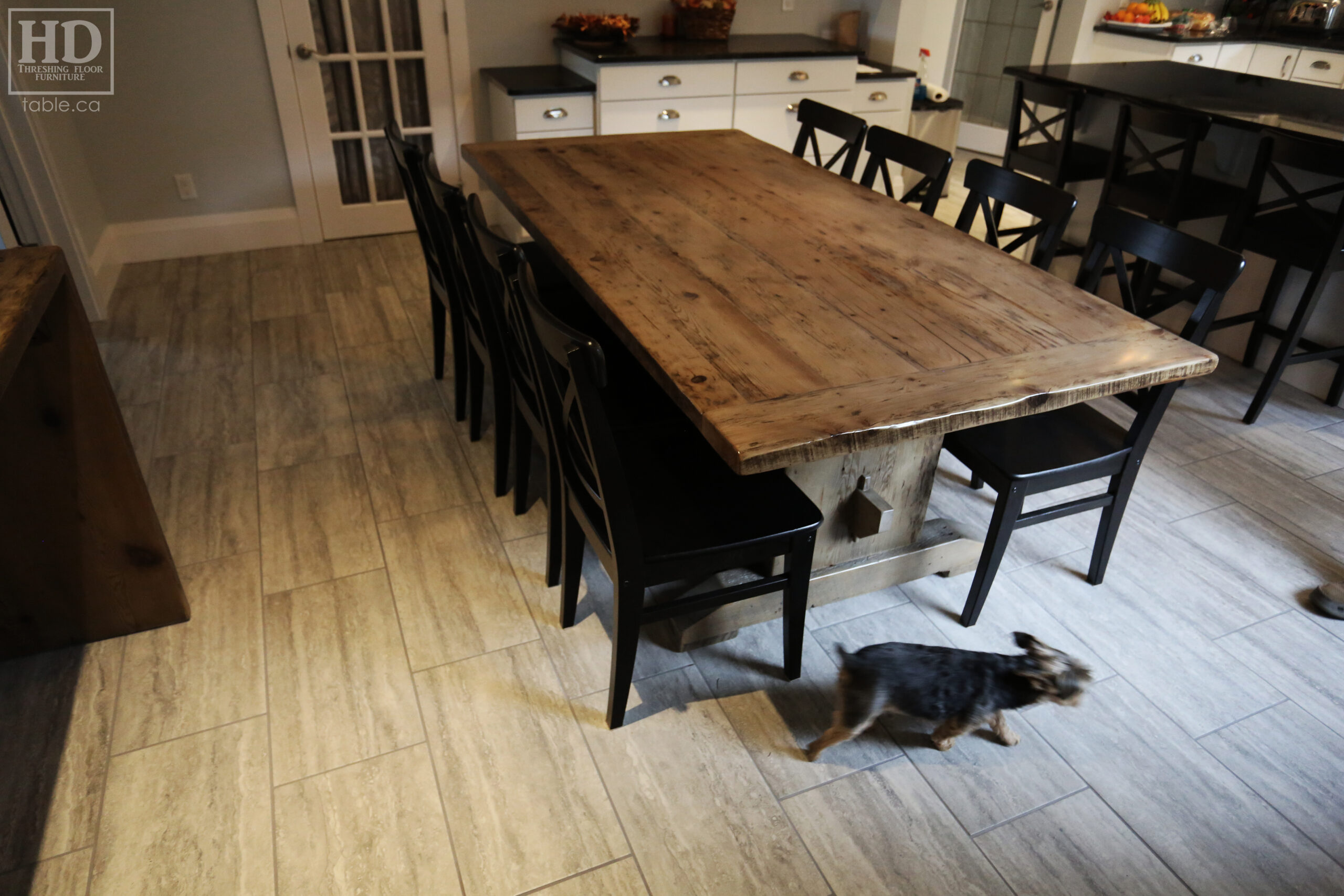 Grey Reclaimed Wood Table by HD Threshing Floor Furniture / www.table.ca