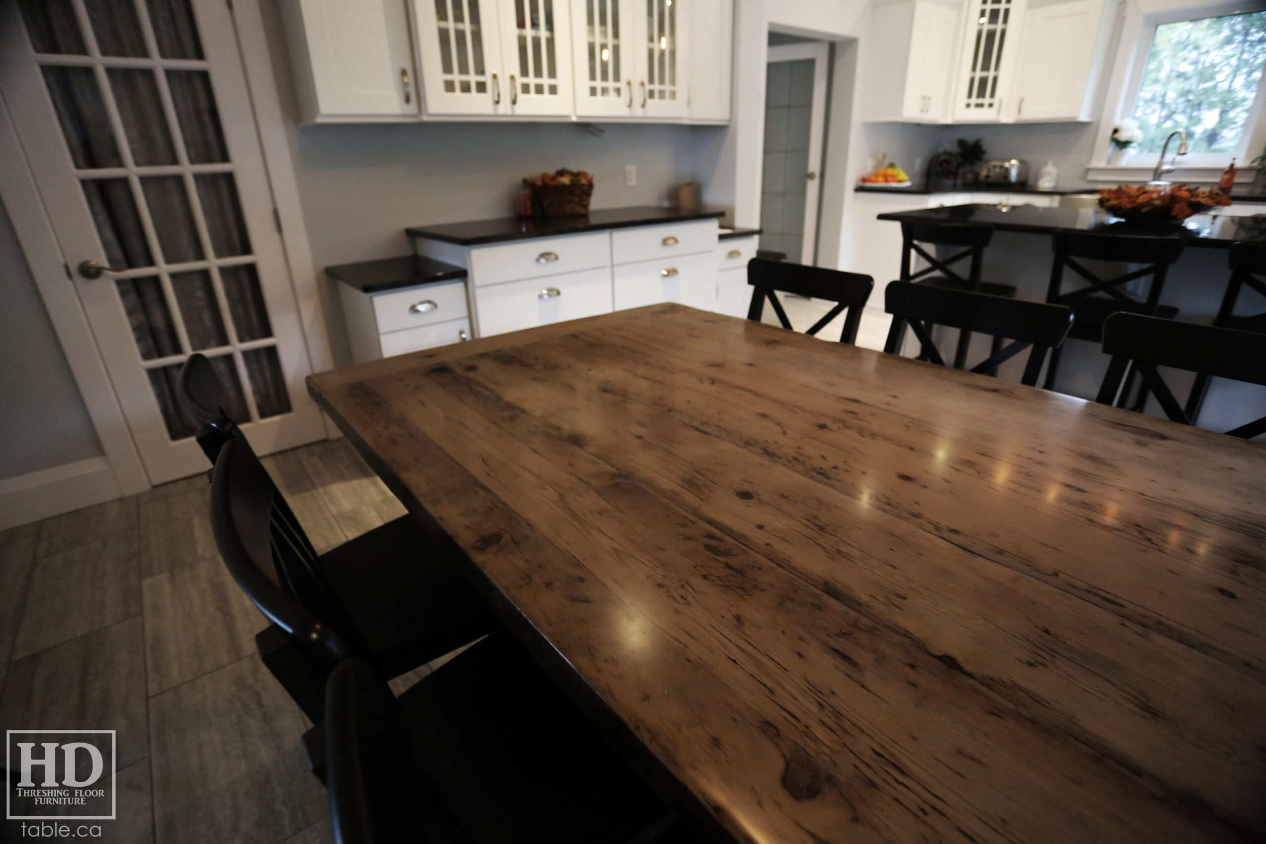 Grey Reclaimed Wood Table by HD Threshing Floor Furniture / www.table.ca