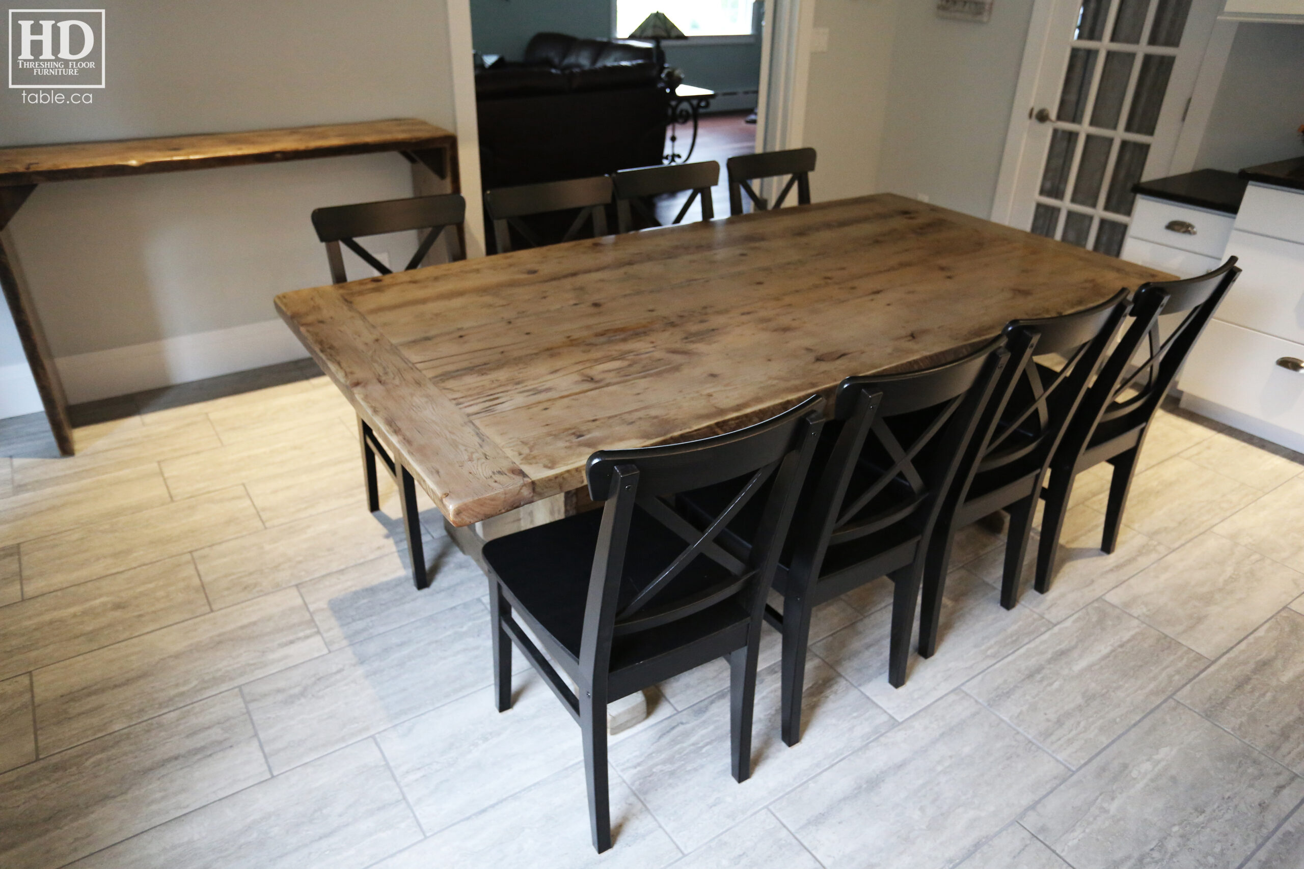 Grey Reclaimed Wood Table by HD Threshing Floor Furniture / www.table.ca