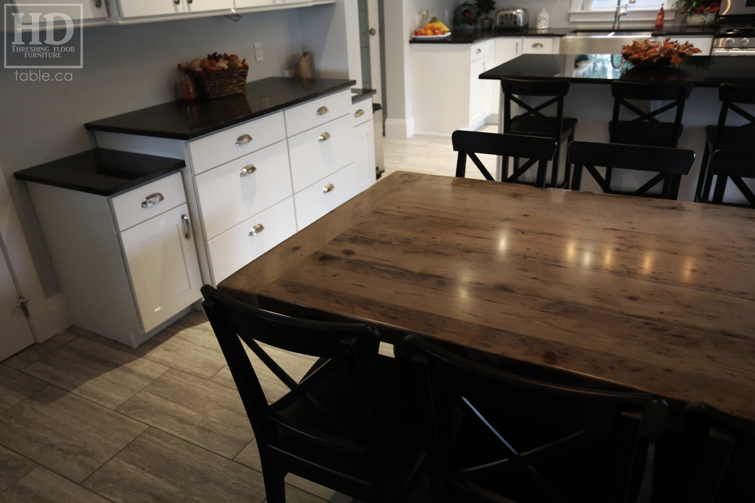 Grey Reclaimed Wood Table by HD Threshing Floor Furniture / www.table.ca