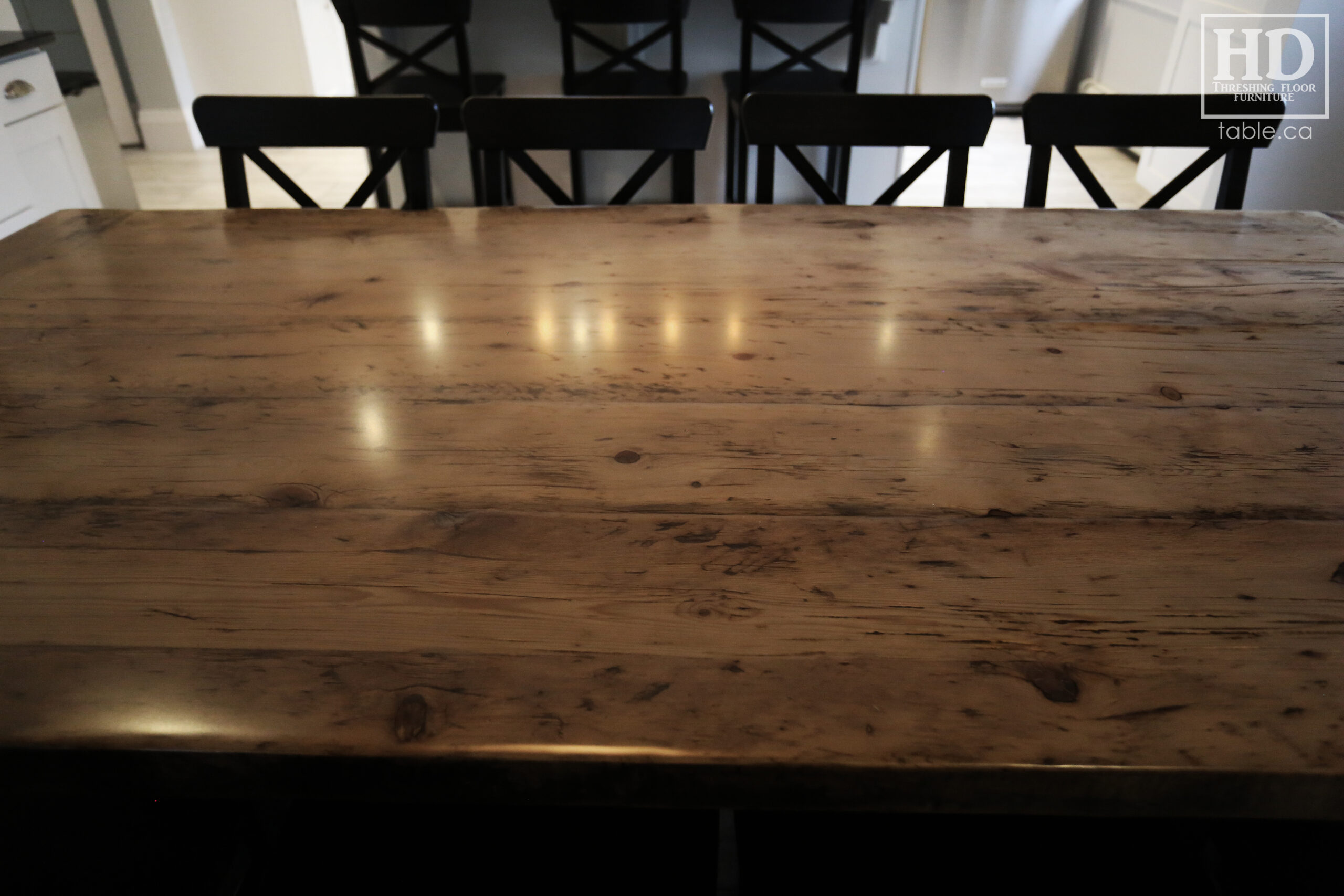 Grey Reclaimed Wood Table by HD Threshing Floor Furniture / www.table.ca