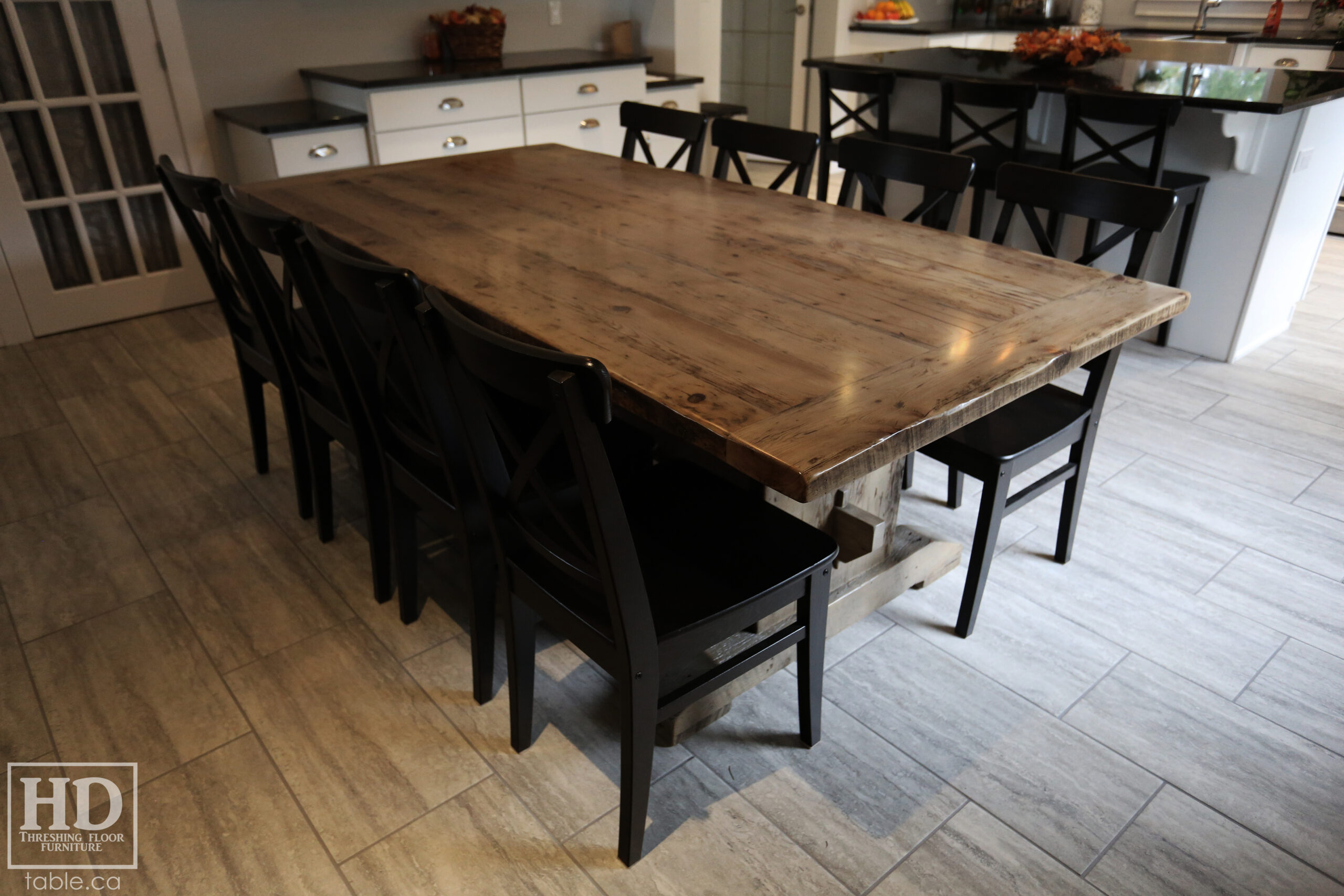 Grey Reclaimed Wood Table by HD Threshing Floor Furniture / www.table.ca