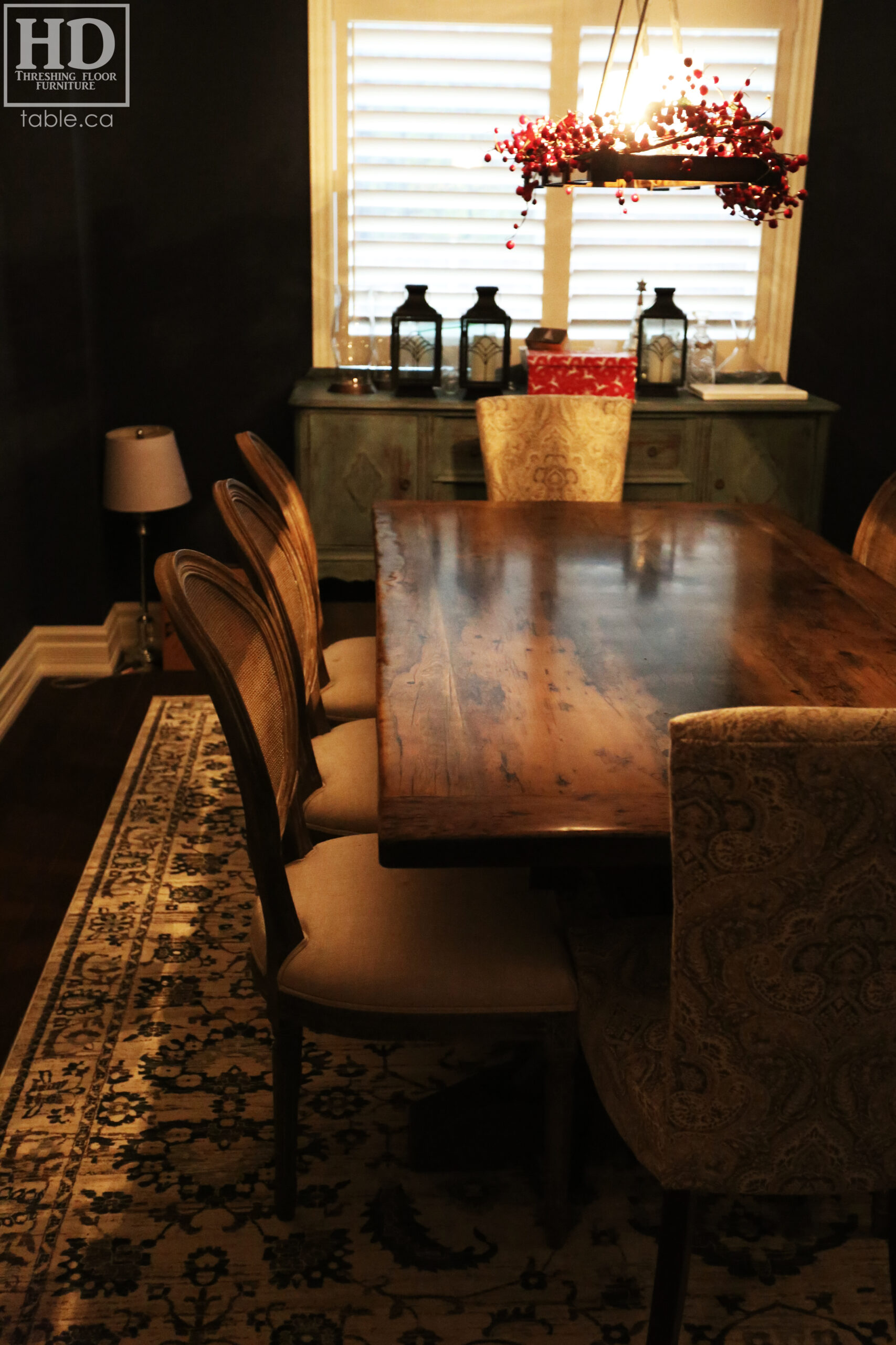 Grey Reclaimed Wood Table by HD Threshing Floor Furniture / www.table.ca