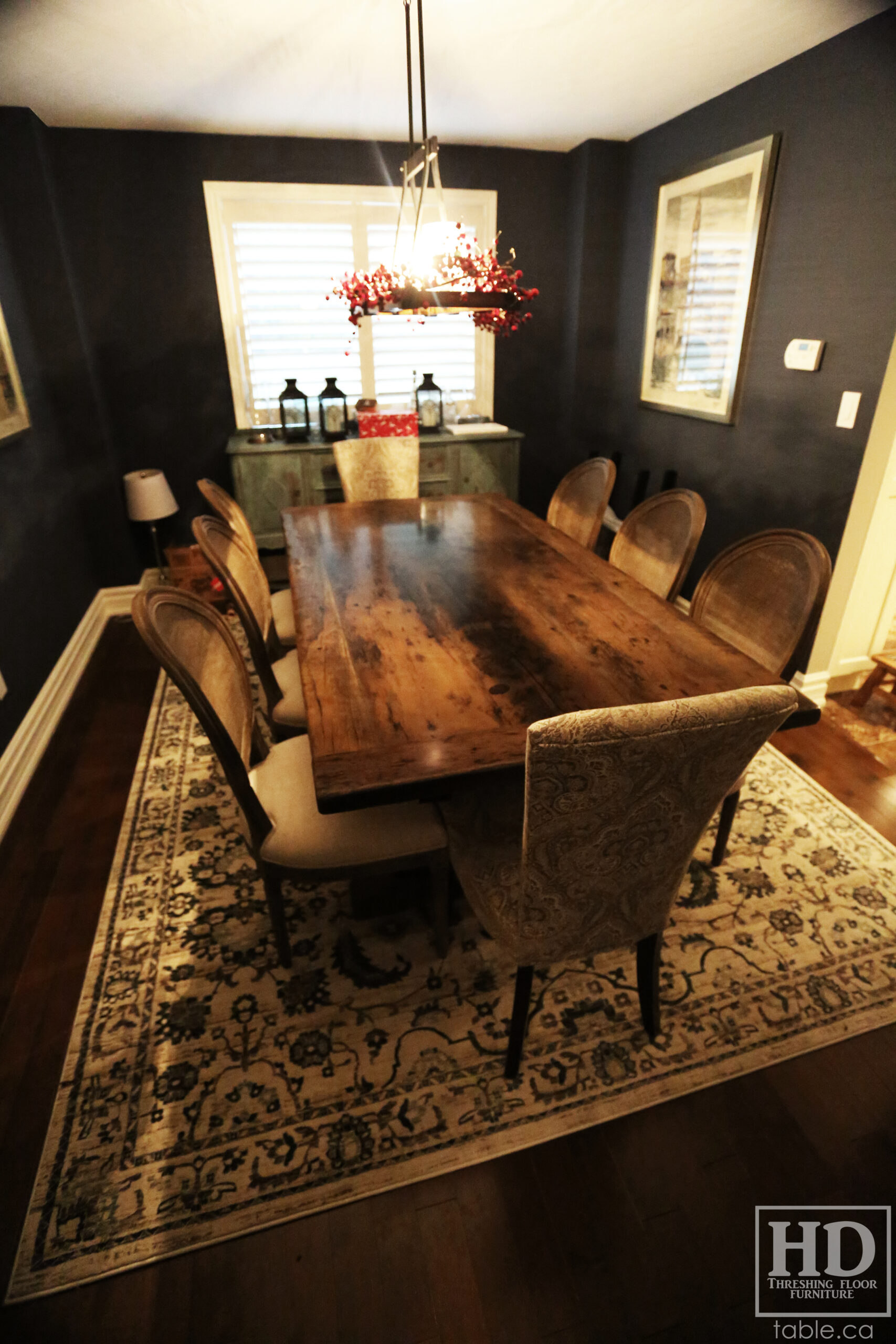 Grey Reclaimed Wood Table by HD Threshing Floor Furniture / www.table.ca