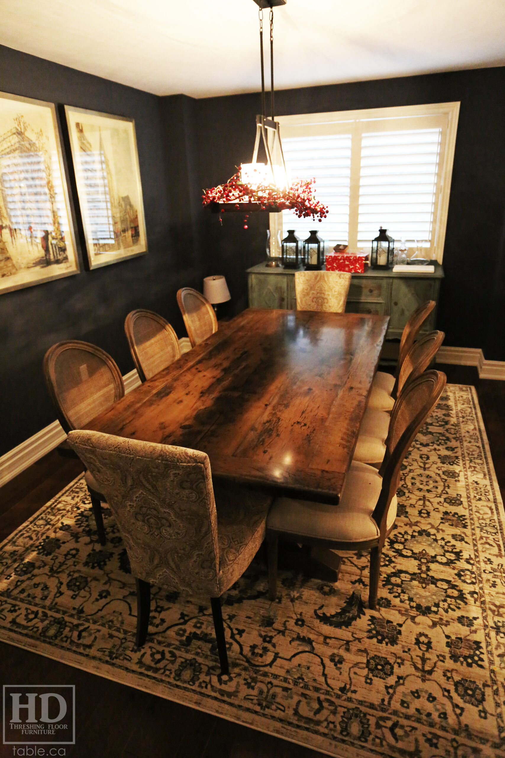 Grey Reclaimed Wood Table by HD Threshing Floor Furniture / www.table.ca