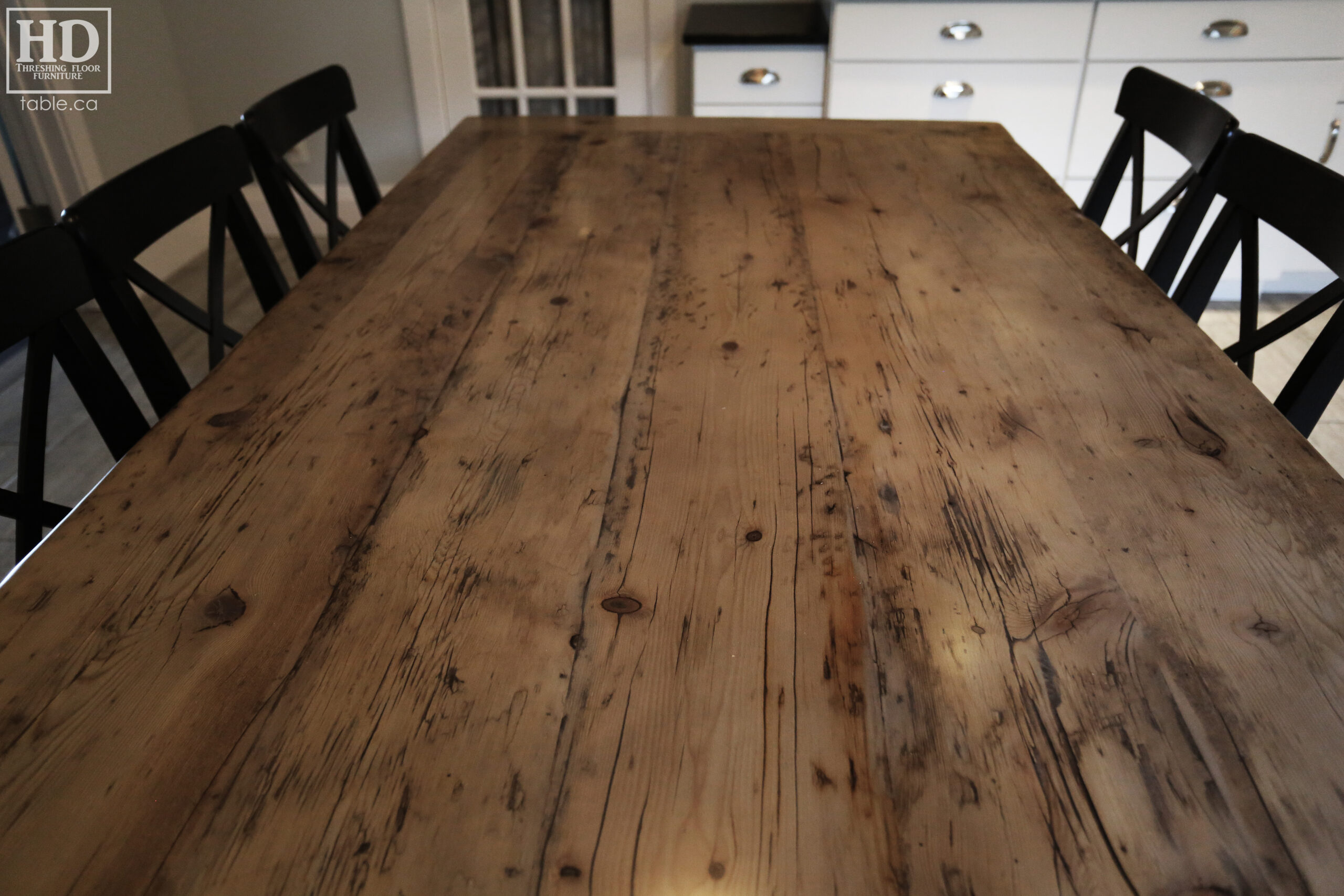 Grey Reclaimed Wood Table by HD Threshing Floor Furniture / www.table.ca