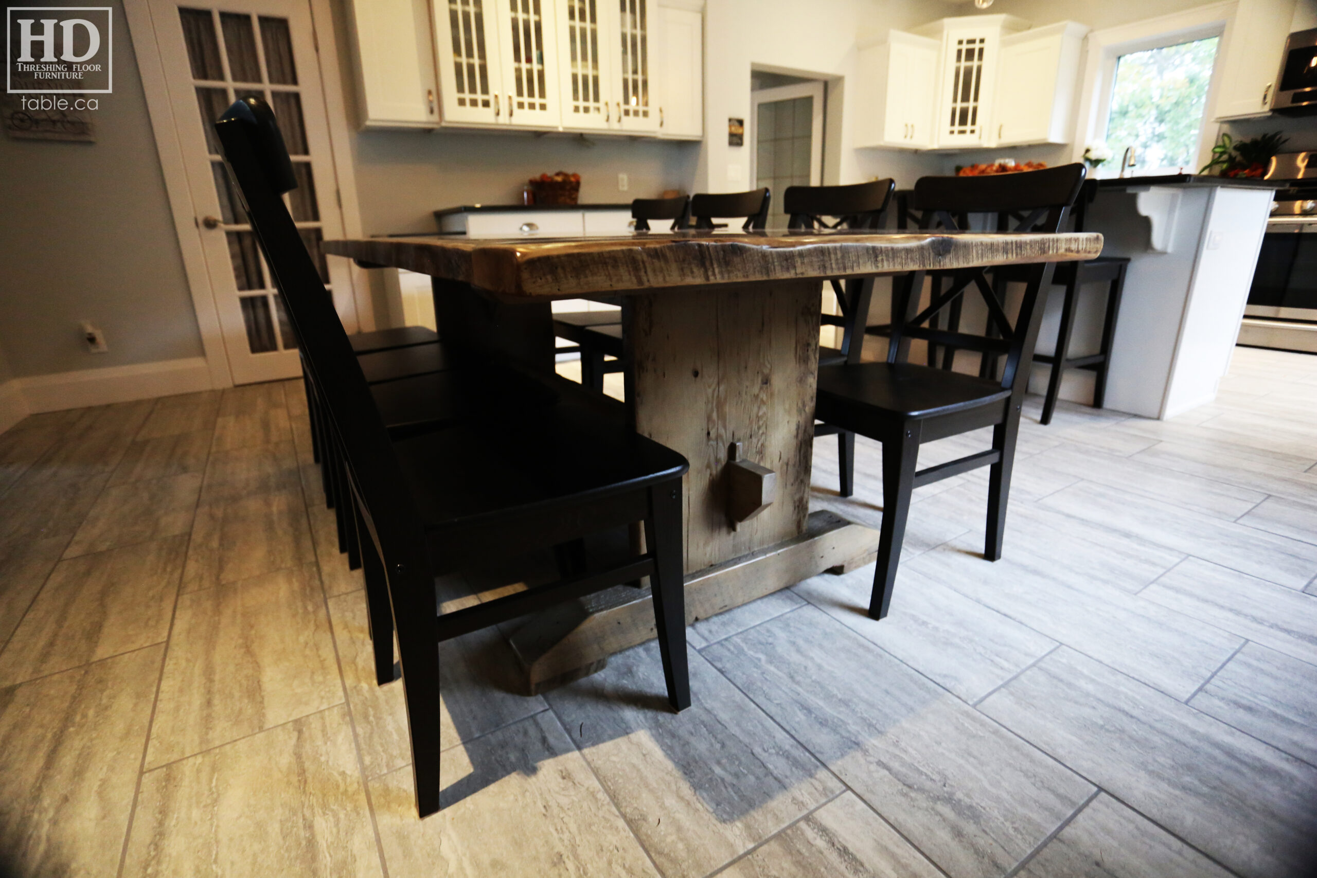 Grey Reclaimed Wood Table by HD Threshing Floor Furniture / www.table.ca