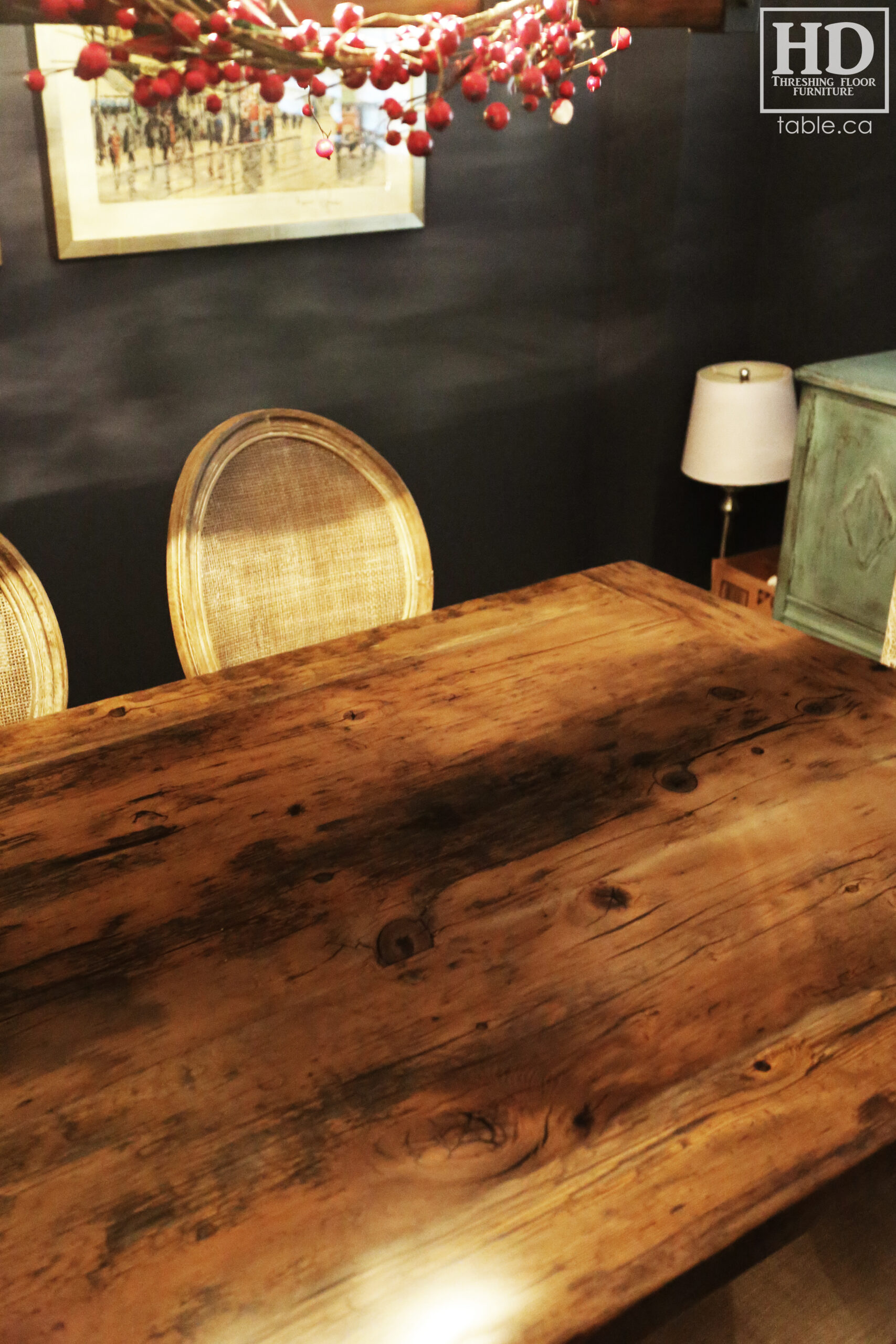 Grey Reclaimed Wood Table by HD Threshing Floor Furniture / www.table.ca