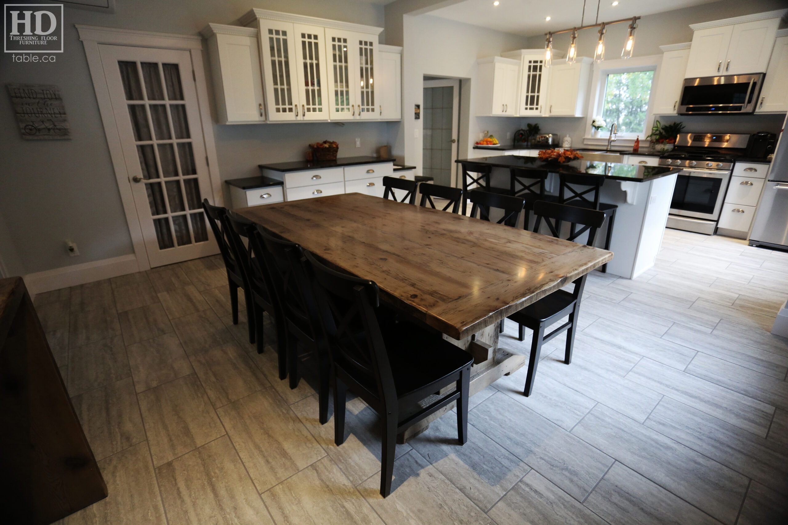 Grey Reclaimed Wood Table by HD Threshing Floor Furniture / www.table.ca