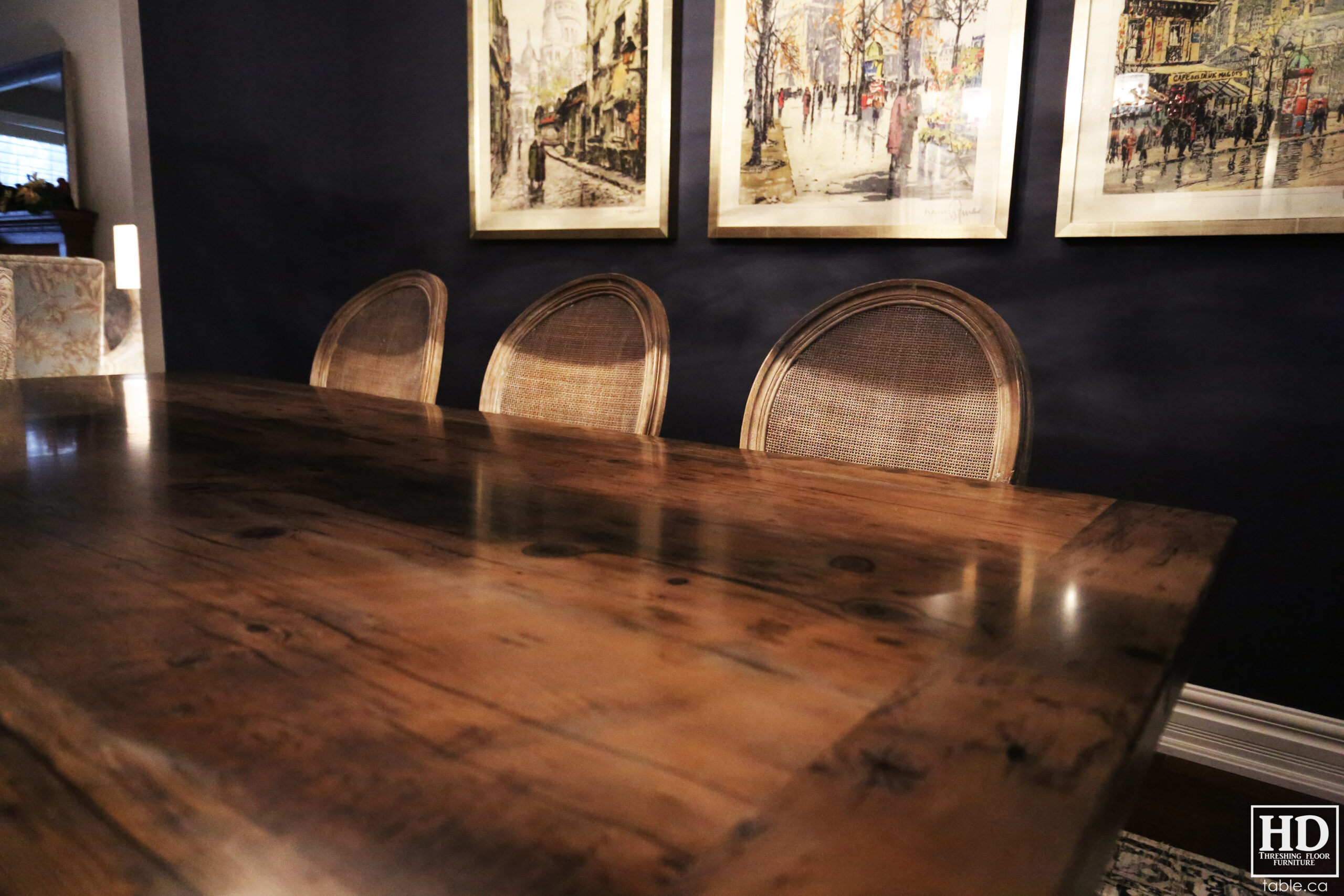 Grey Reclaimed Wood Table by HD Threshing Floor Furniture / www.table.ca