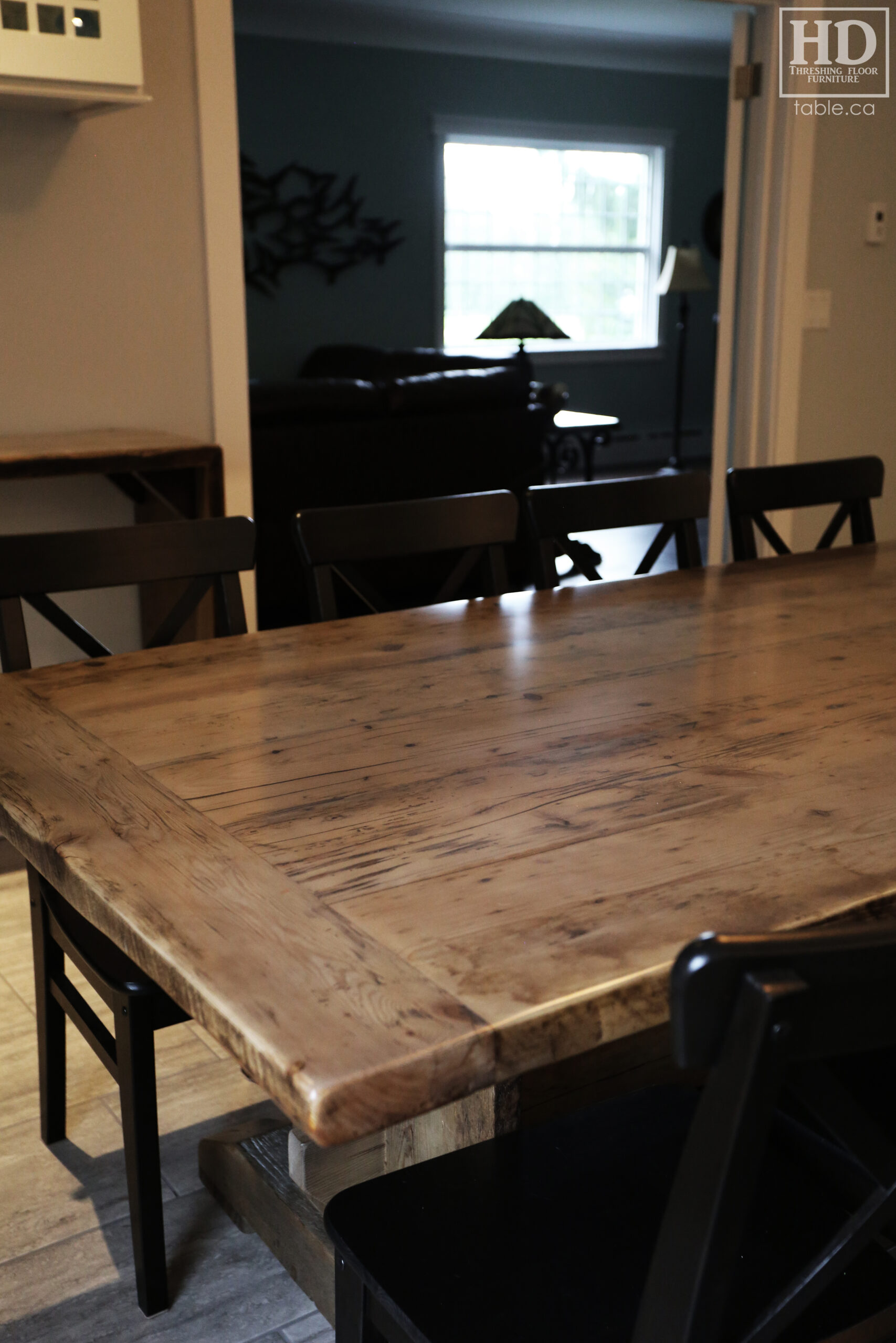 Grey Reclaimed Wood Table by HD Threshing Floor Furniture / www.table.ca