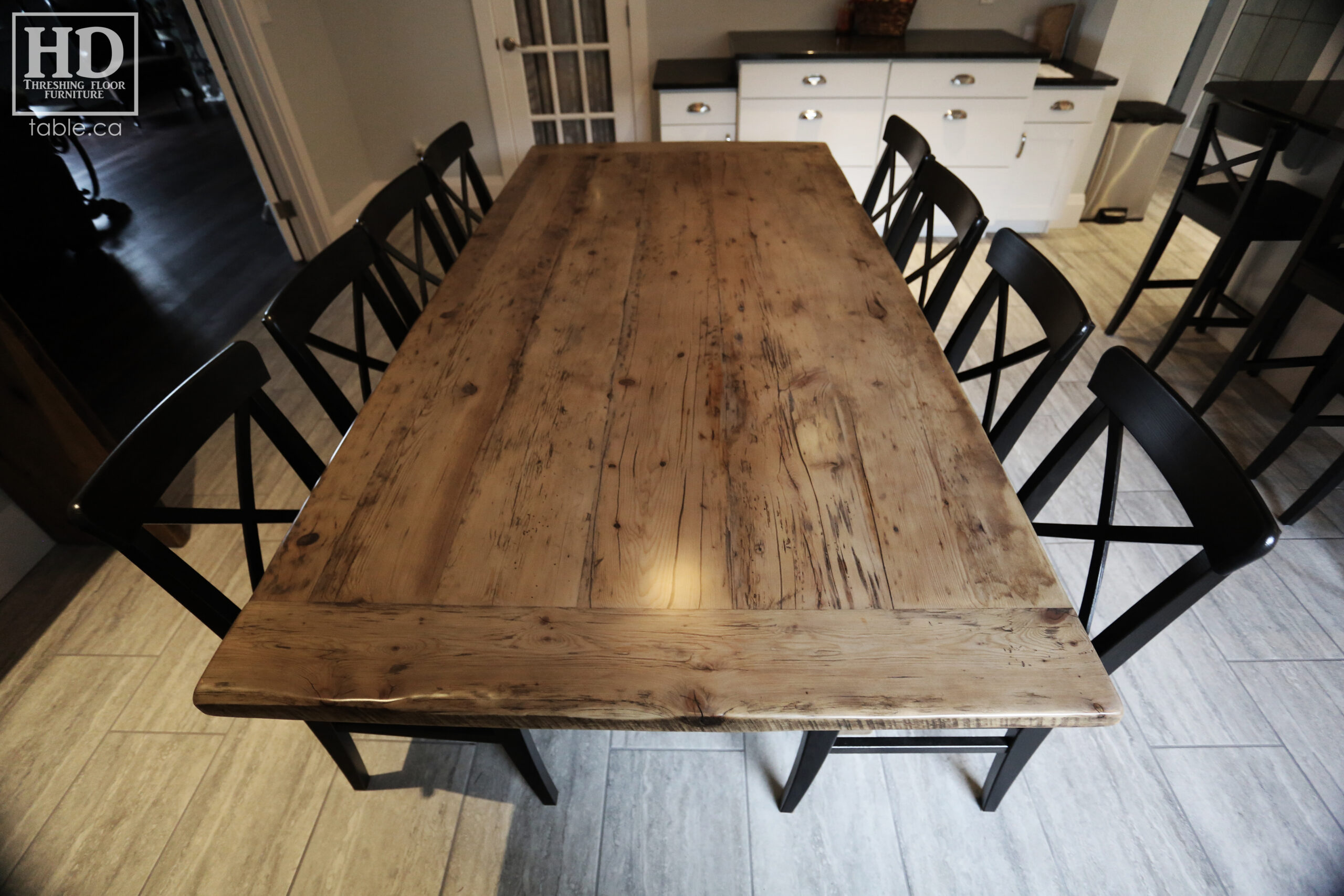 Grey Reclaimed Wood Table by HD Threshing Floor Furniture / www.table.ca