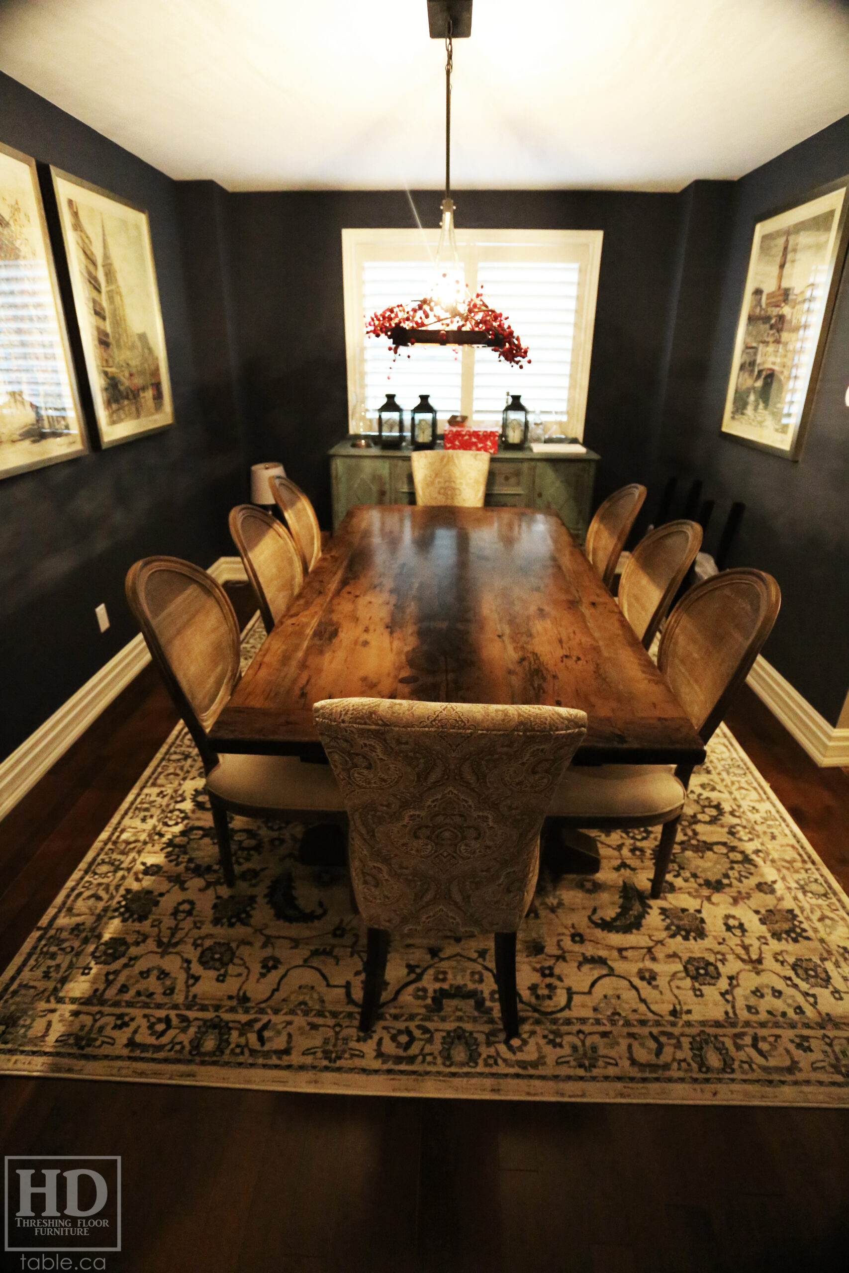 Grey Reclaimed Wood Table by HD Threshing Floor Furniture / www.table.ca