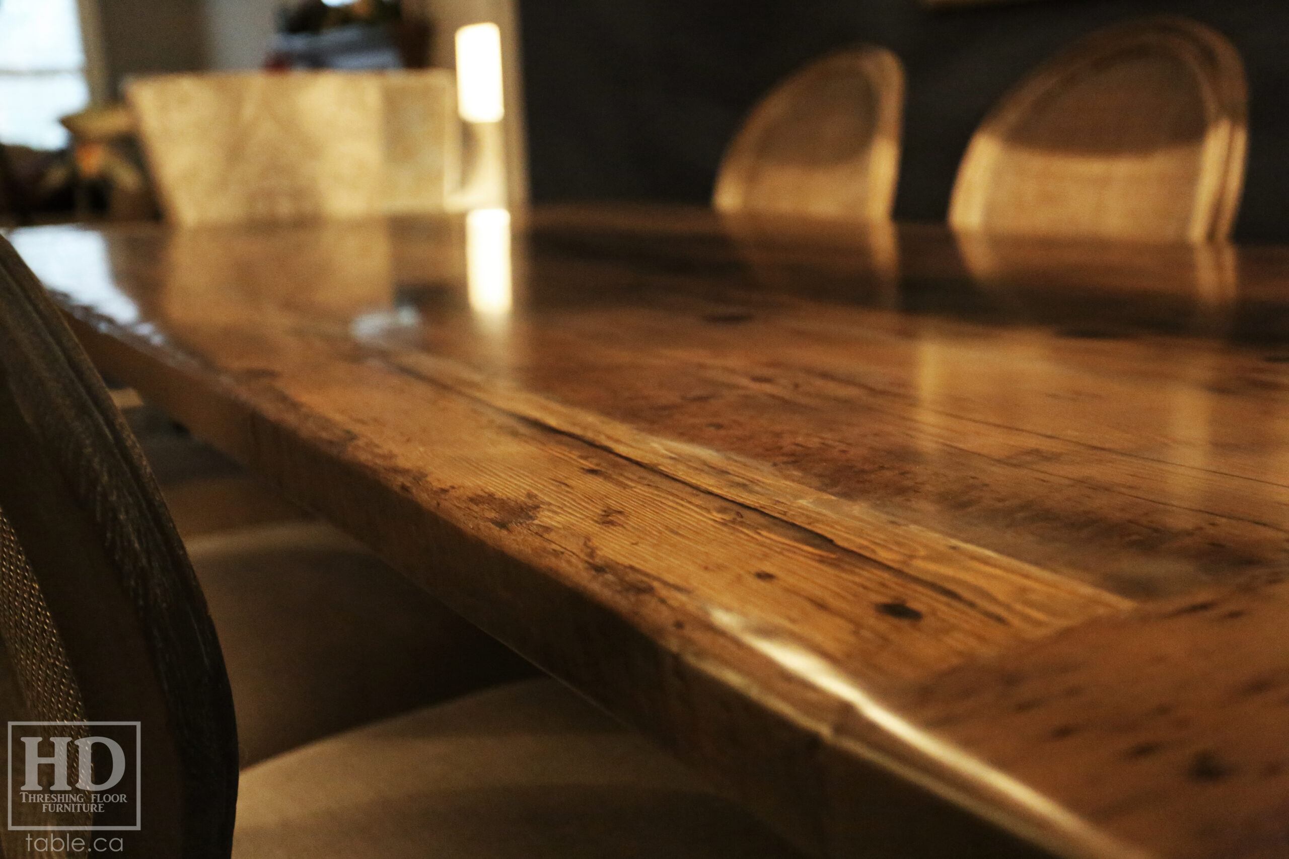 Grey Reclaimed Wood Table by HD Threshing Floor Furniture / www.table.ca