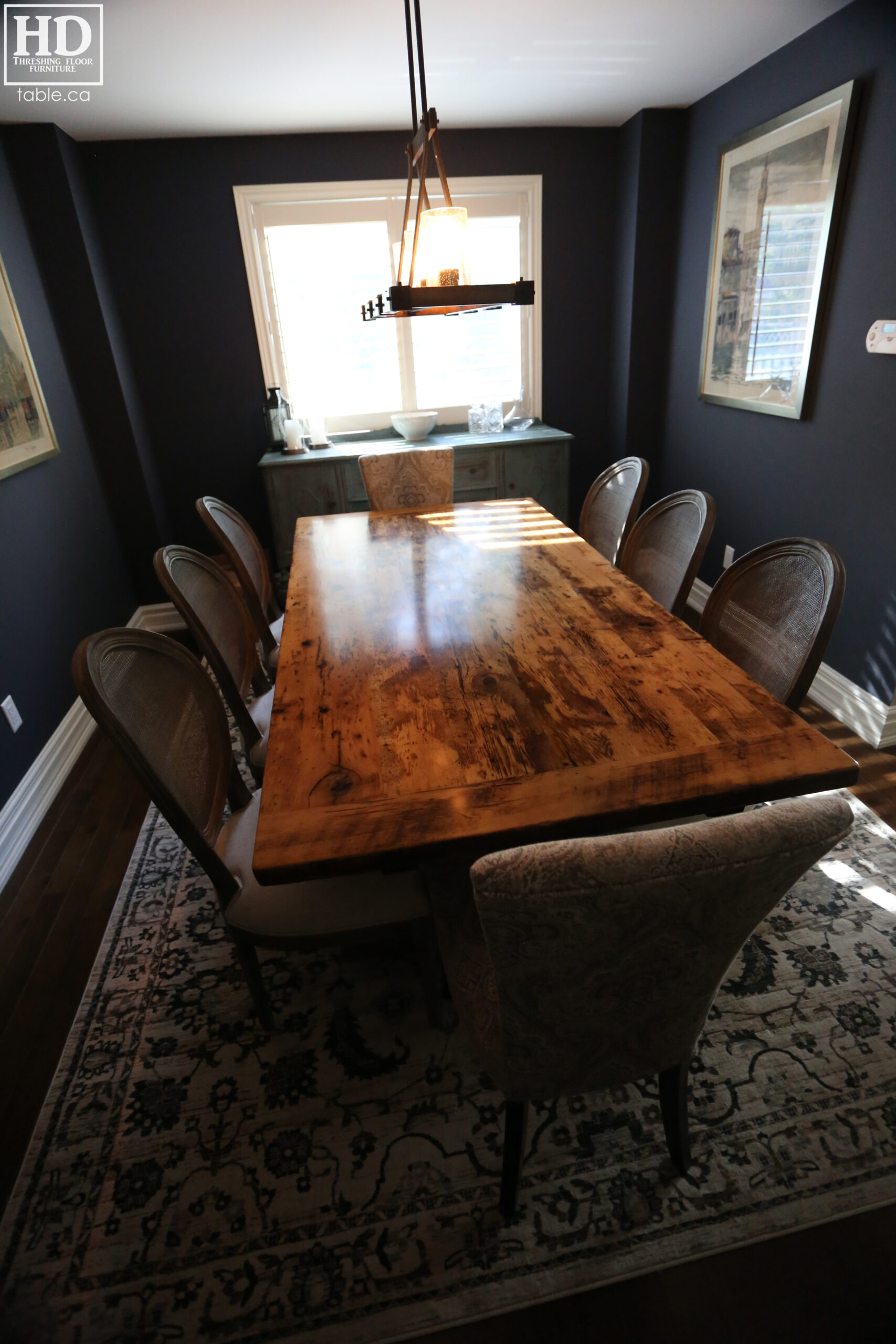 Reclaimed Wood Table with Greytone Treatment [Maintains Colour of Unfinished] by HD Threshing Floor Furniture / www.table.ca