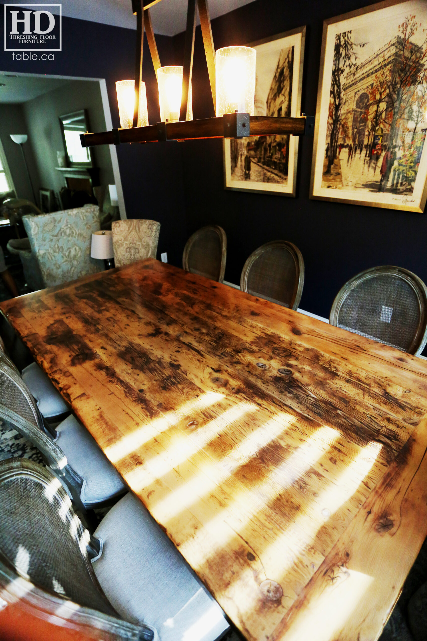 Reclaimed Wood Table with Greytone Treatment [Maintains Colour of Unfinished] by HD Threshing Floor Furniture / www.table.ca