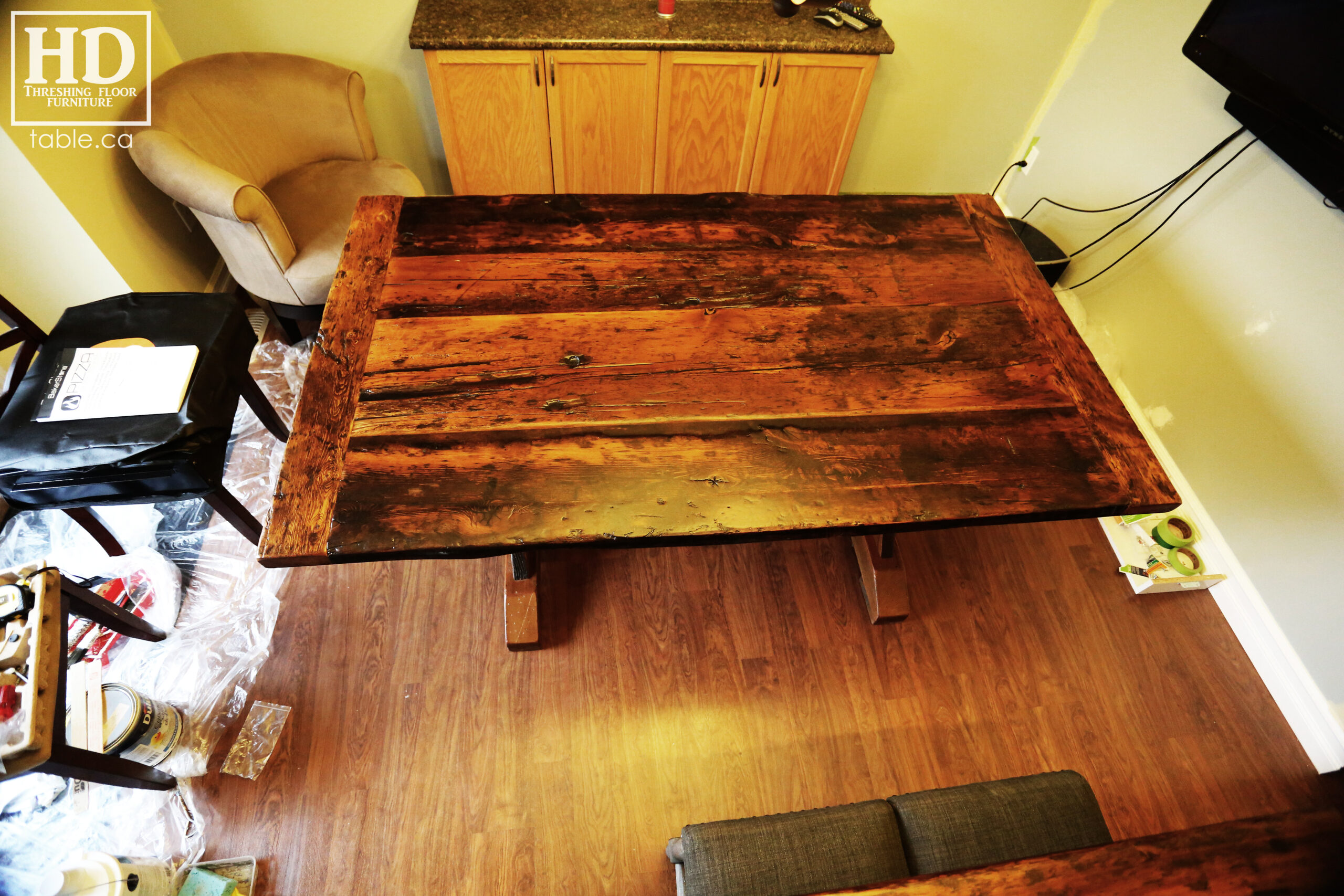 Hemlock Barnwood Table by HD Threshing Floor Furniture / www.table.ca