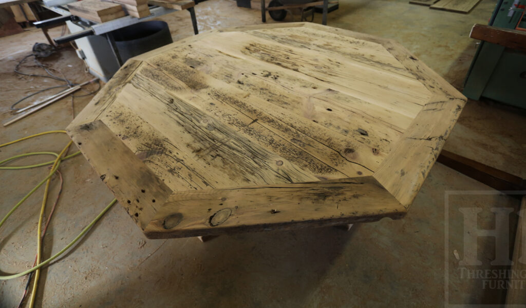 Octagon Reclaimed Wood Table by HD Threshing Floor Furniture / www.table.ca