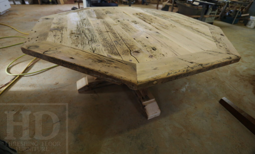 Octagon Reclaimed Wood Table by HD Threshing Floor Furniture / www.table.ca