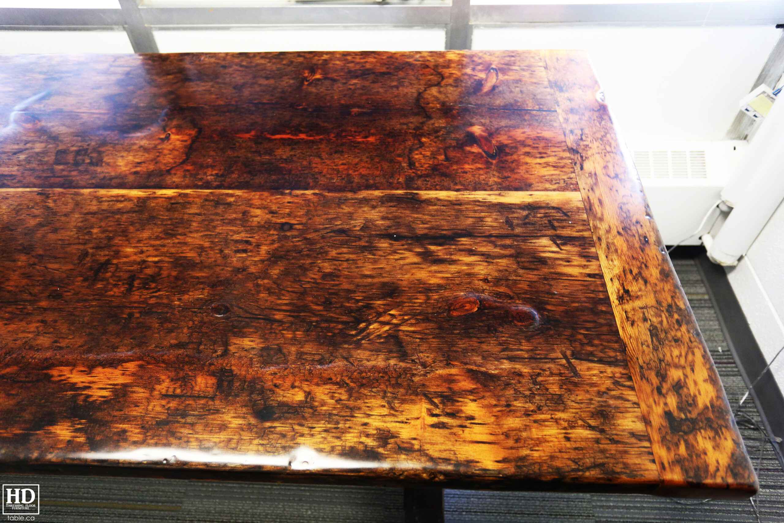 Boardroom Table made from Reclaimed Ontario Barnwood by HD Threshing Floor Furniture / www.table.ca