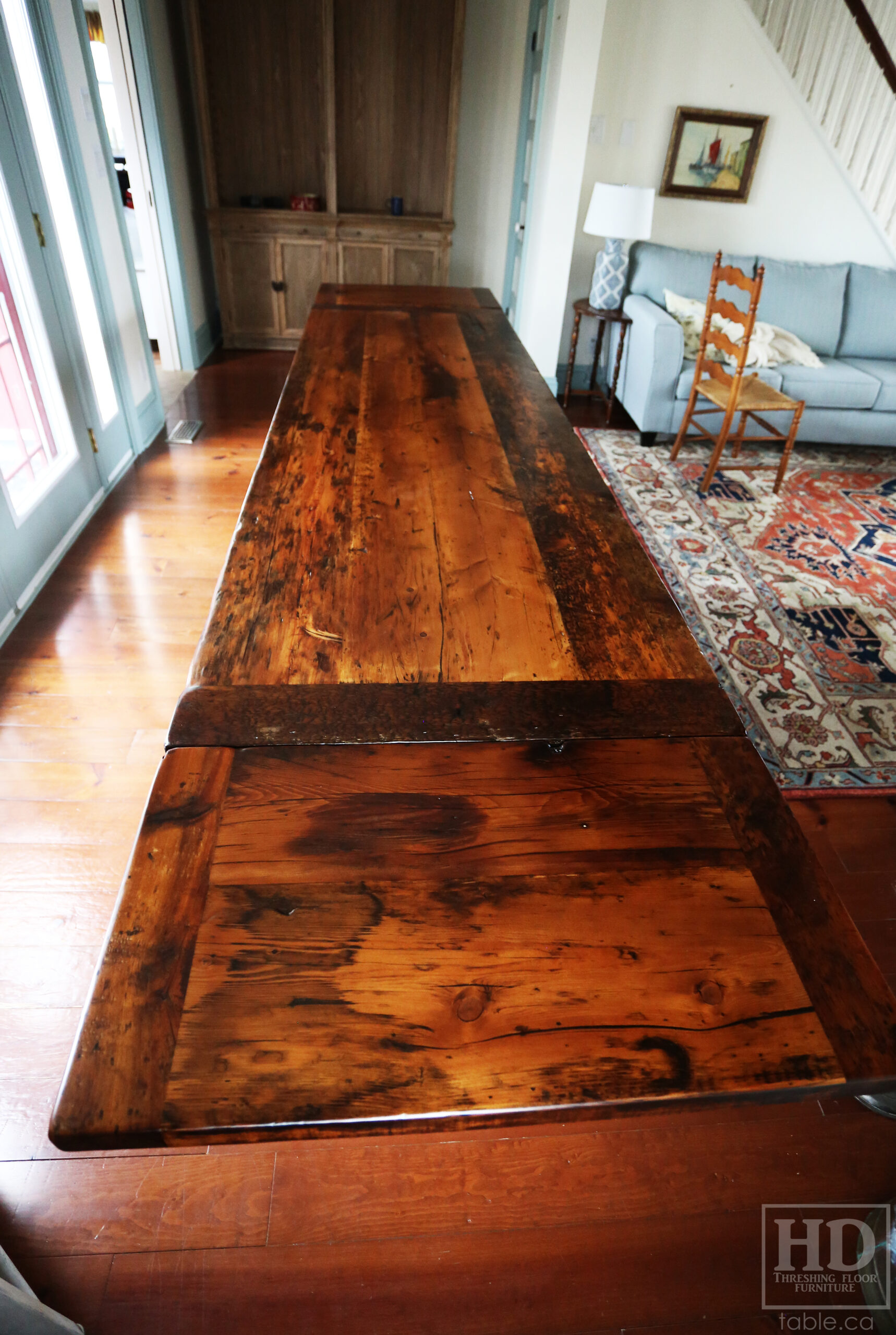 Reclaimed Wood Cottage Table made from Ontario Barnwood by HD Threshing Floor Furniture / www.table.ca
