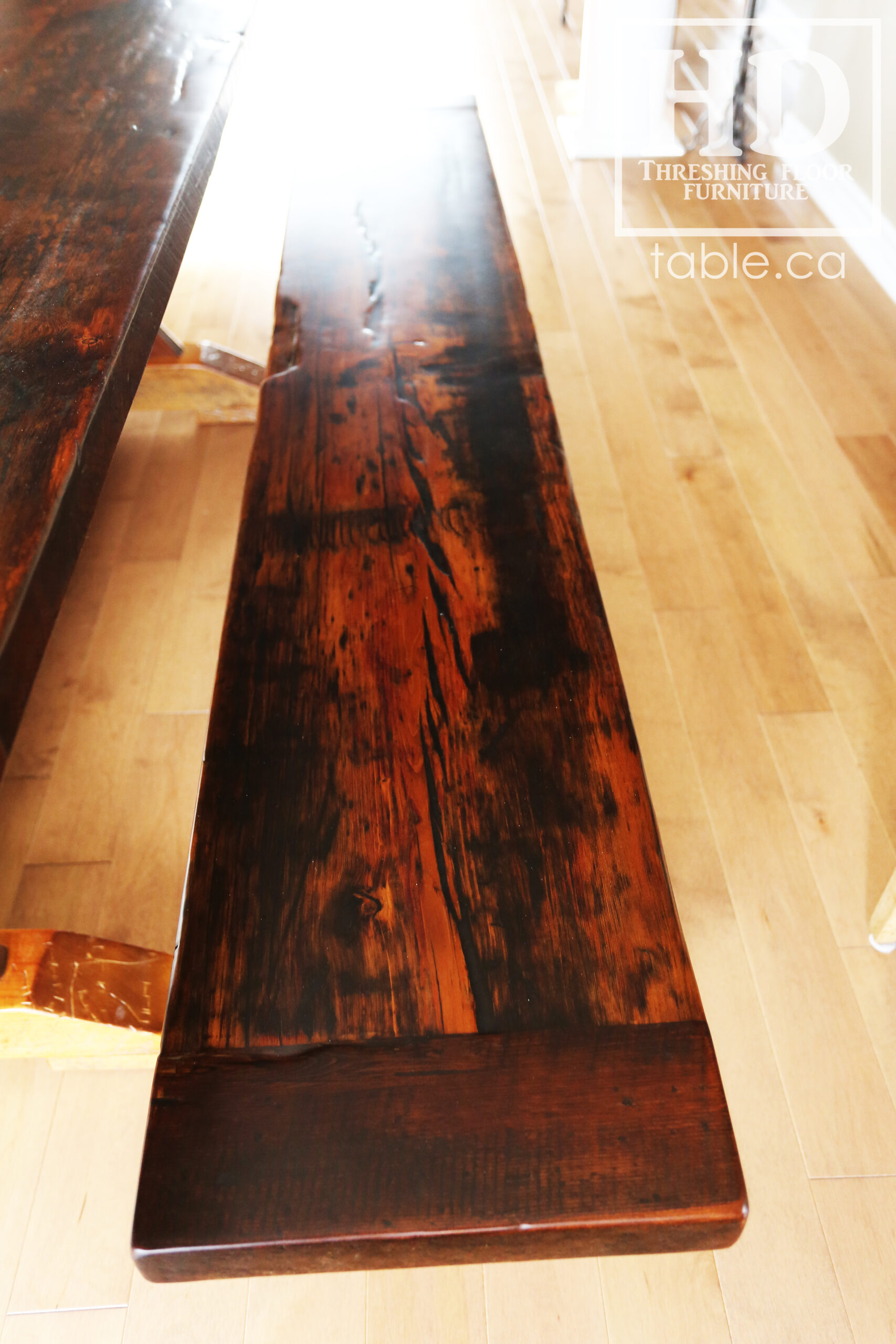 Reclaimed Wood Table with Sawbuck Style Base by HD Threshing Floor Furniture / www.table.ca