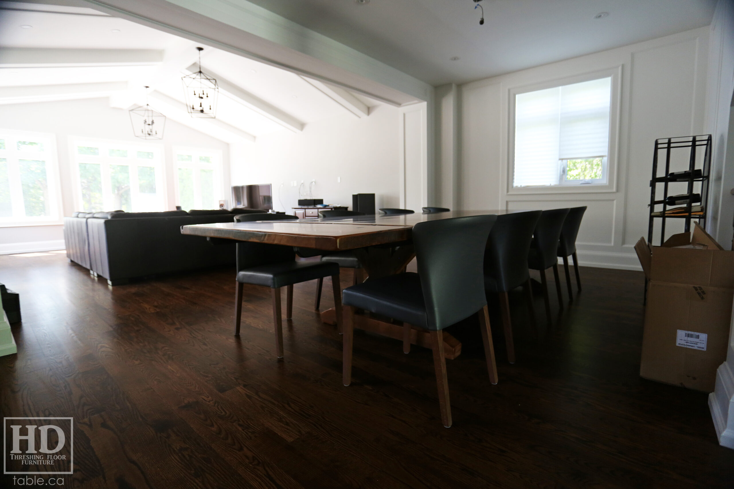 Reclaimed Wood Table with Sawbuck Style Base by HD Threshing Floor Furniture / www.table.ca