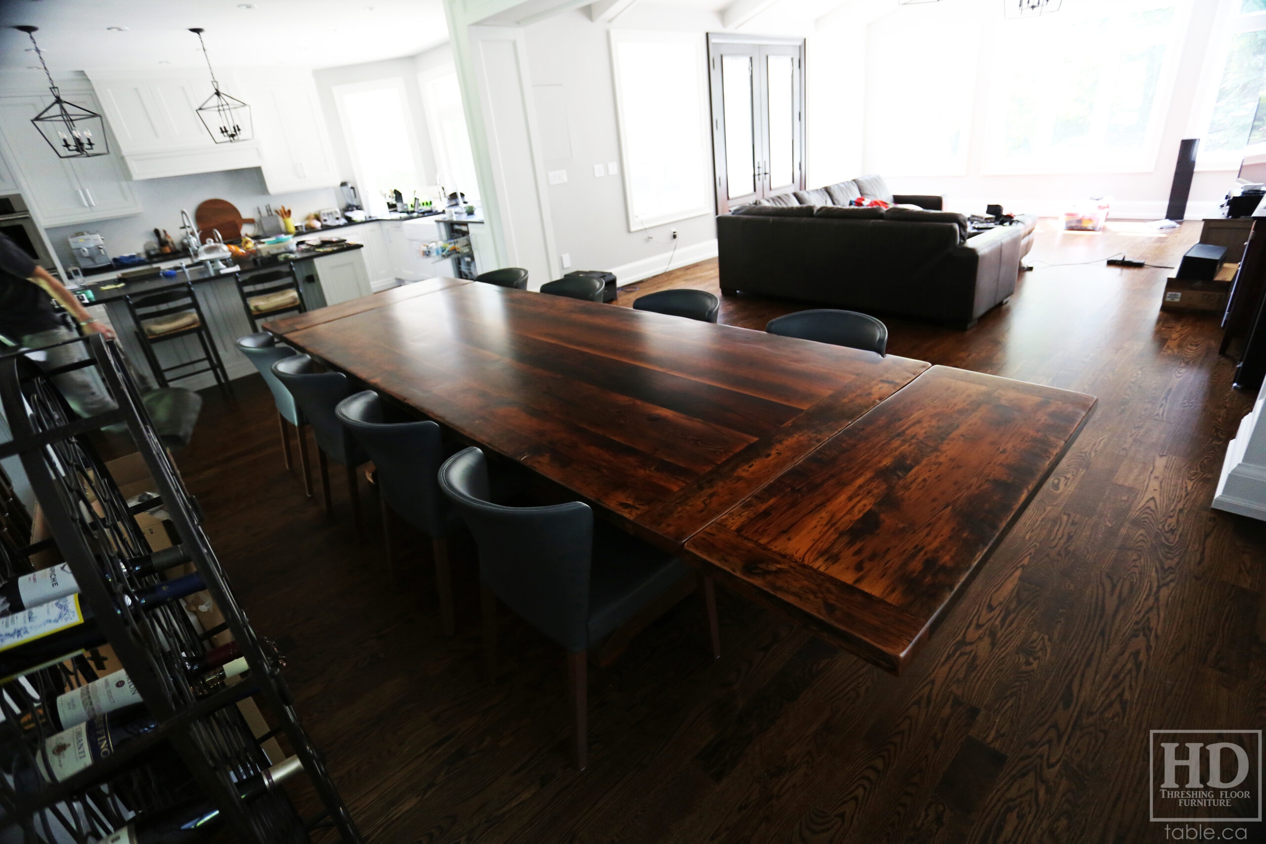 Reclaimed Wood Table with Sawbuck Style Base by HD Threshing Floor Furniture / www.table.ca