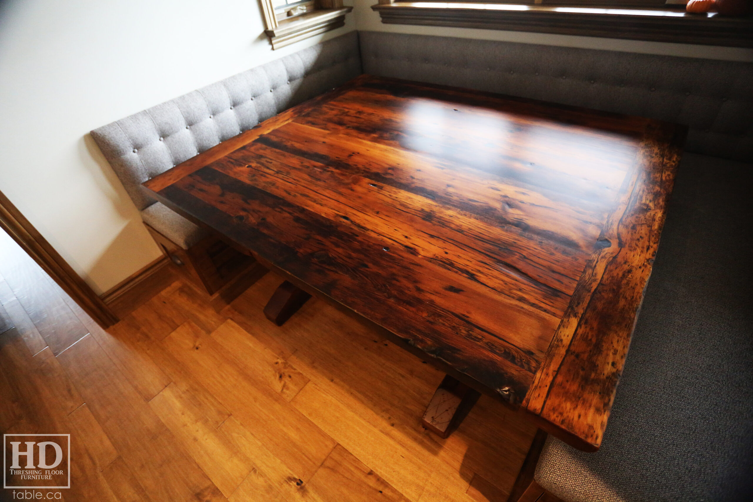 Reclaimed Barnwood Table with Epoxy Finish by HD Threshing Floor Furniture / www.table.ca