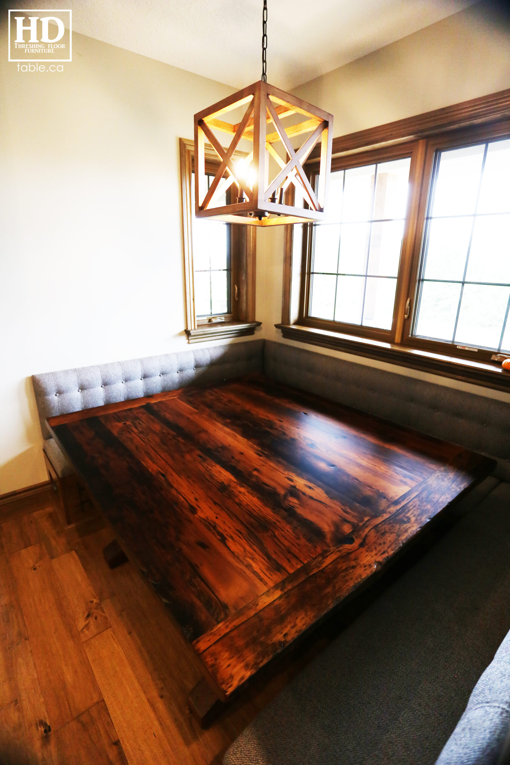 Reclaimed Barnwood Table with Epoxy Finish by HD Threshing Floor Furniture / www.table.ca