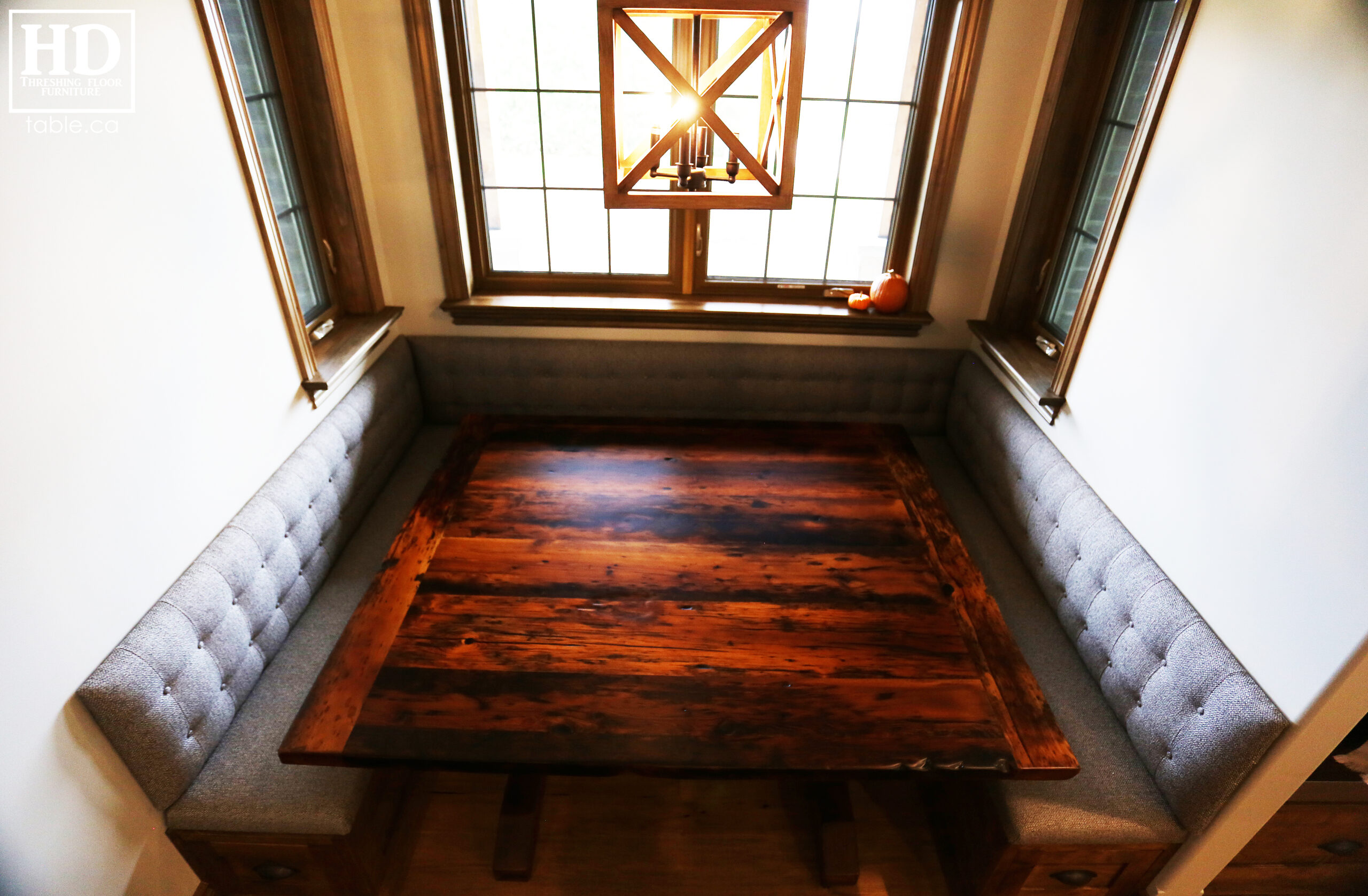 Reclaimed Barnwood Table with Epoxy Finish by HD Threshing Floor Furniture / www.table.ca