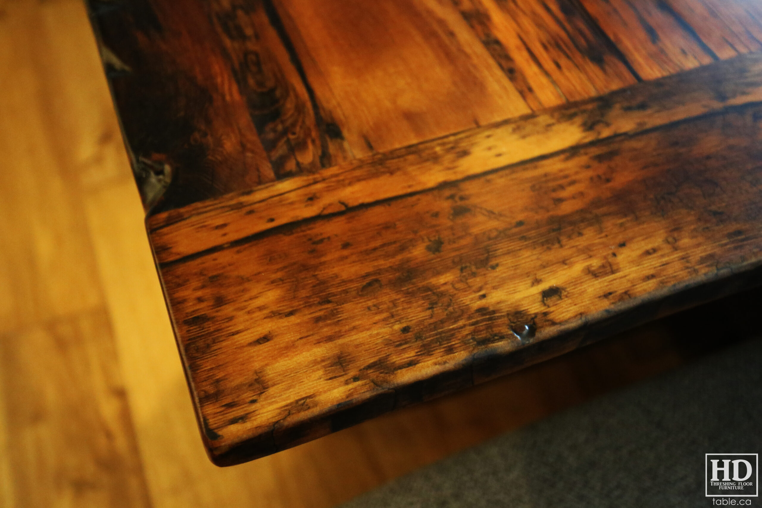 Reclaimed Barnwood Table with Epoxy Finish by HD Threshing Floor Furniture / www.table.ca